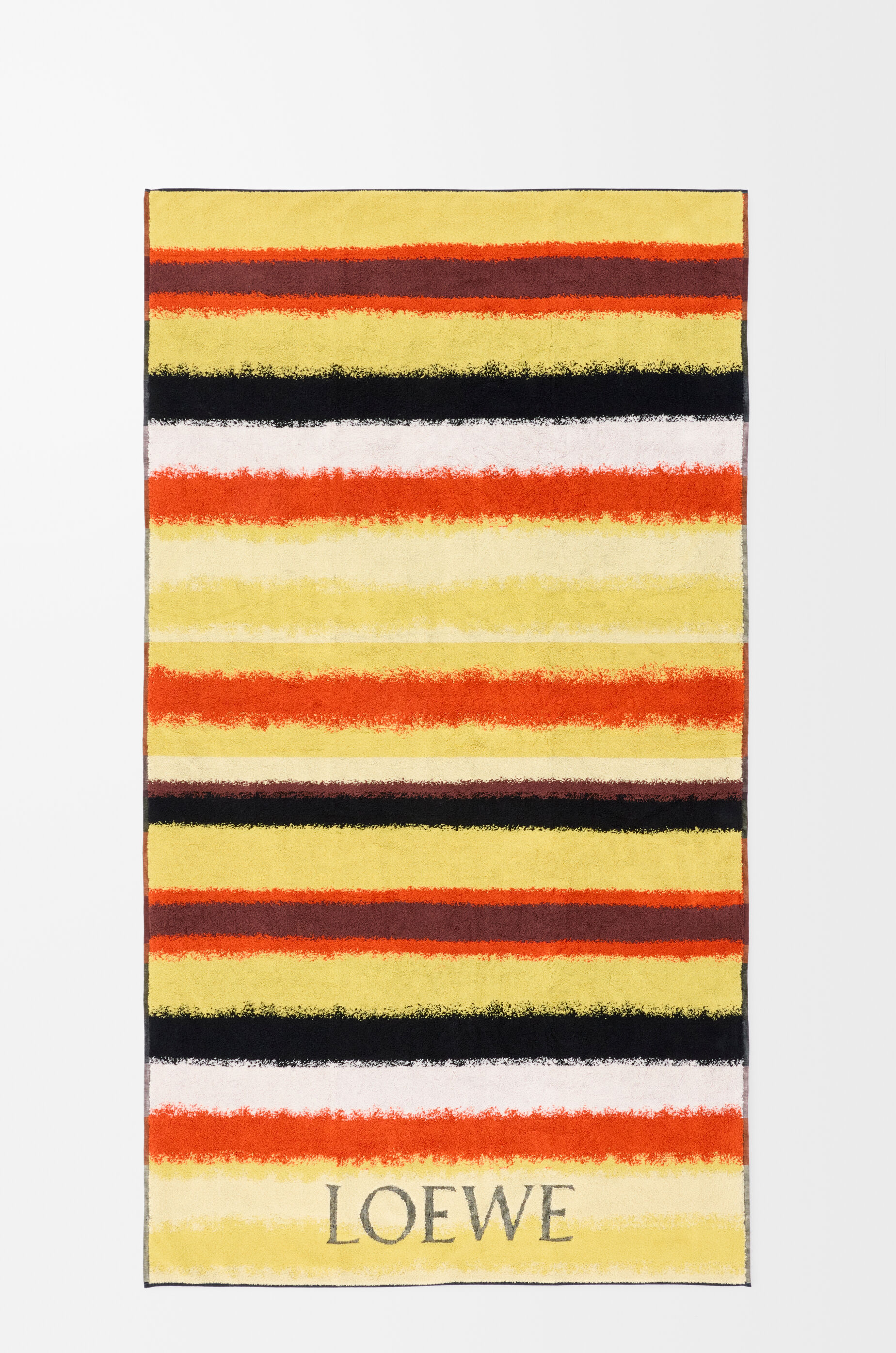 LOEWE Towel in cotton terry Orange/Multicolor