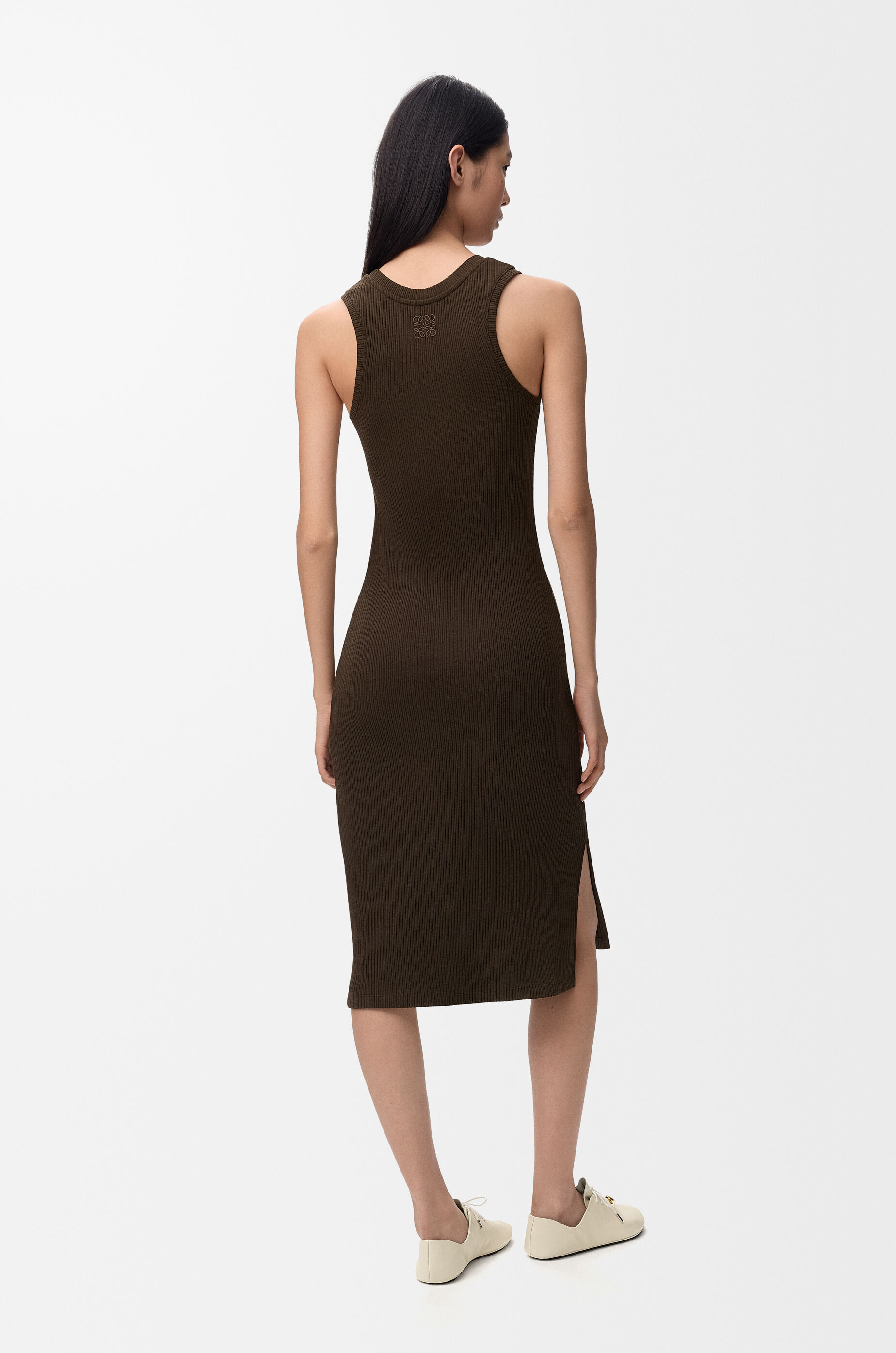 LOEWE Dress in stretch cotton Brown