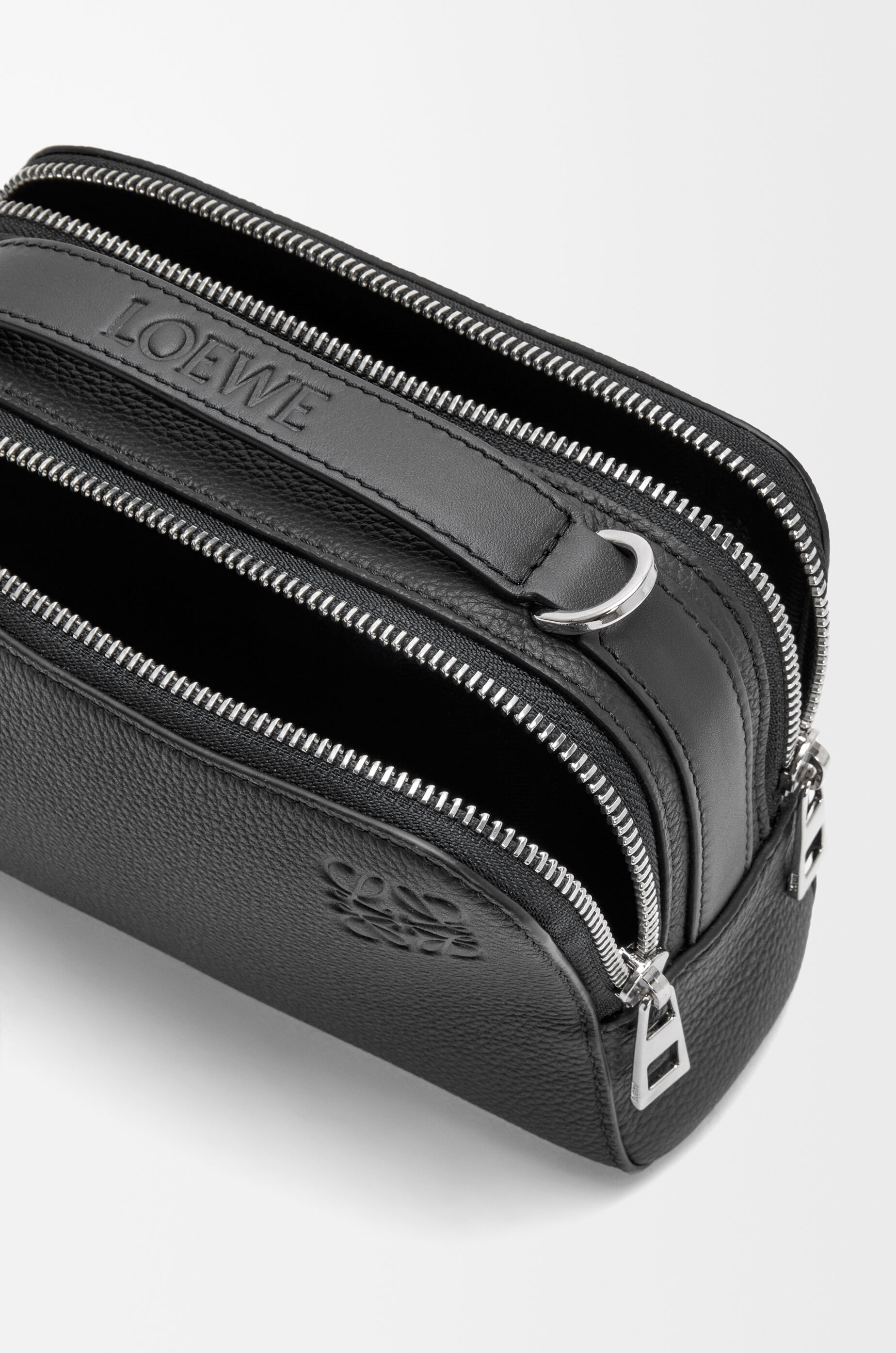 LOEWE Mini crossbody camera bag in soft grained calfskin Black