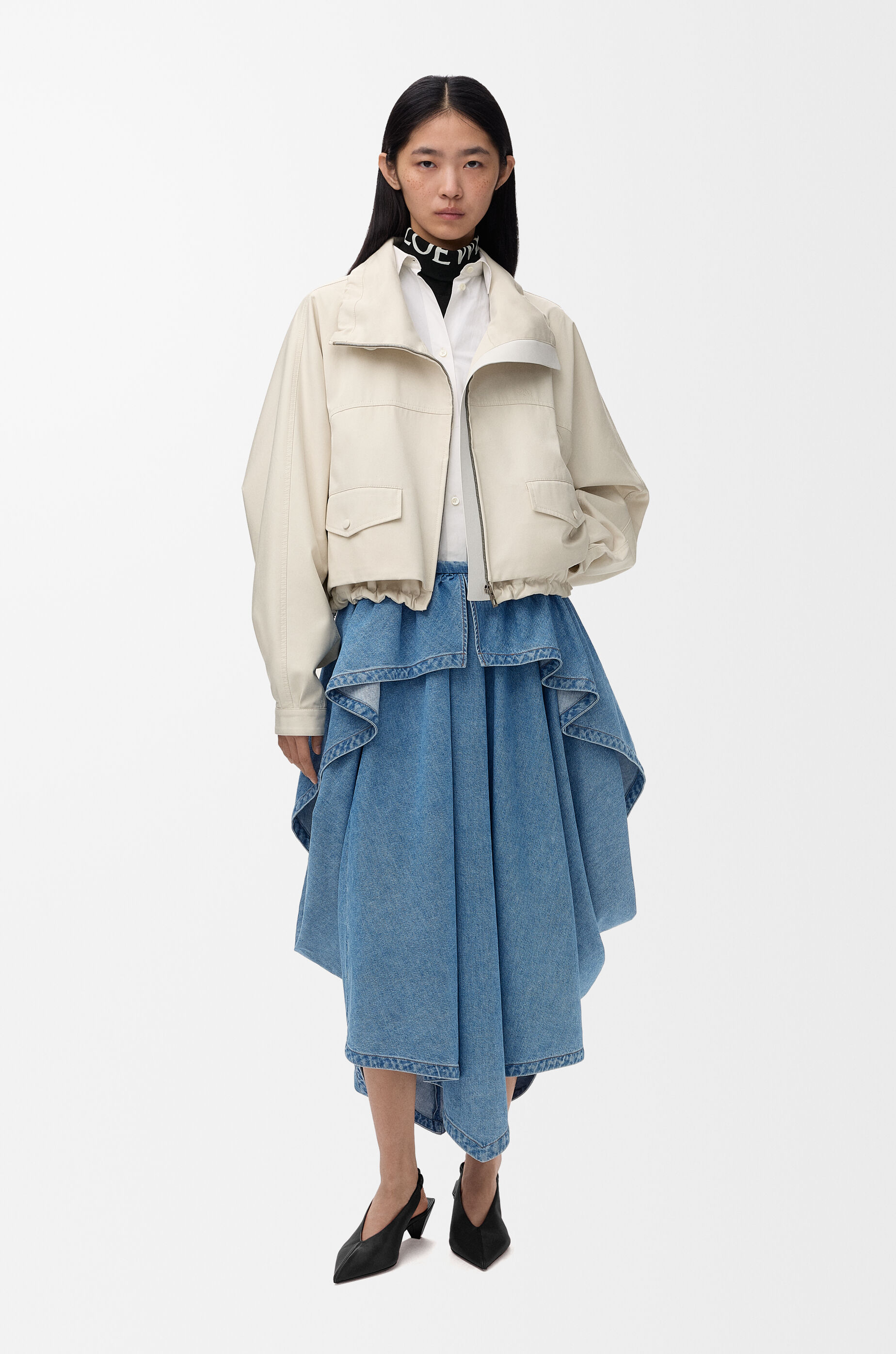 LOEWE Skirt in denim Light Blue