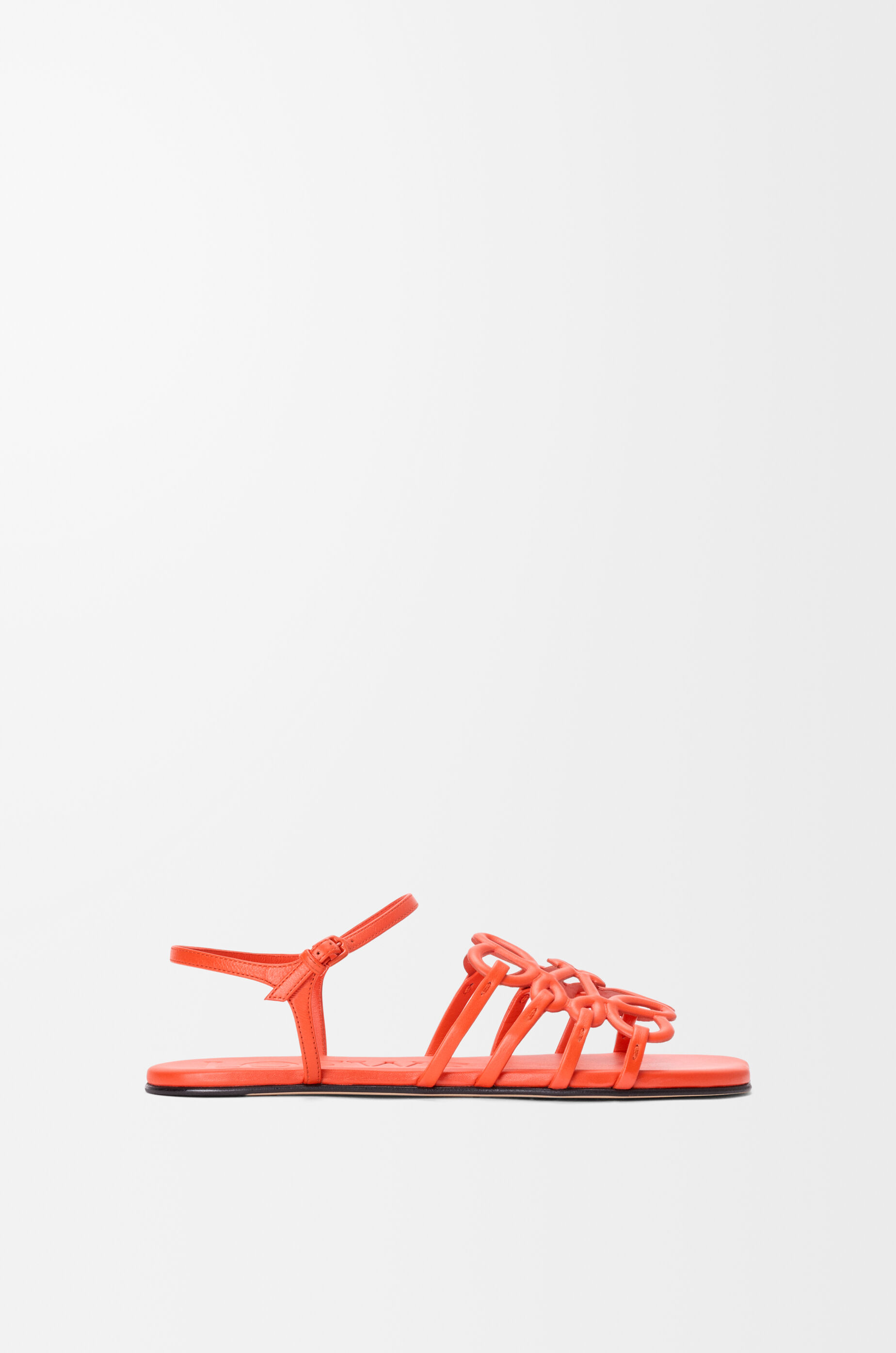 LOEWE Petal Anagram sandal in calfskin Deep Saffron