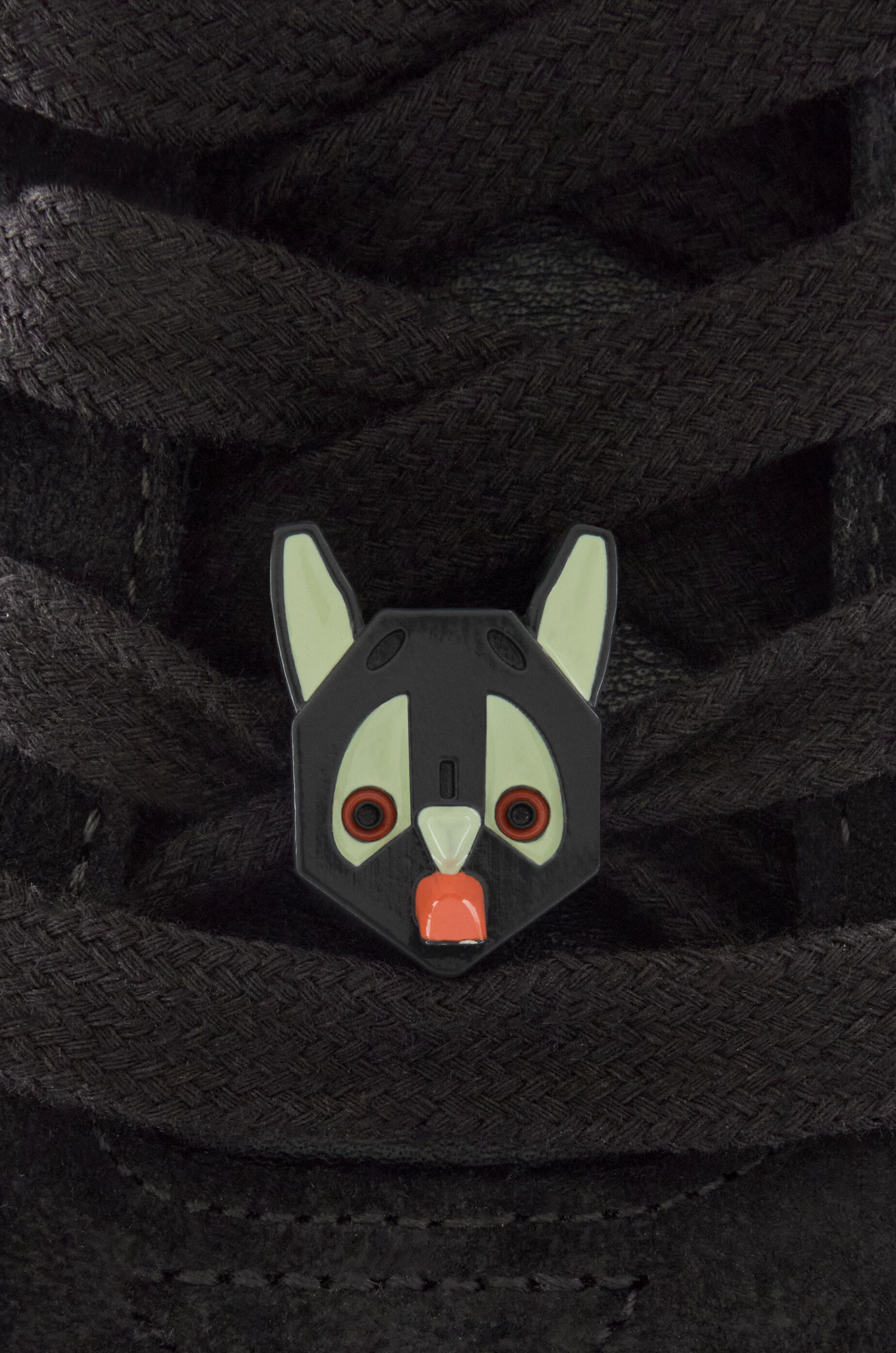 LOEWE Ballet Runner 2.0 in nylon and calfskin Black/Orange/Pale Green