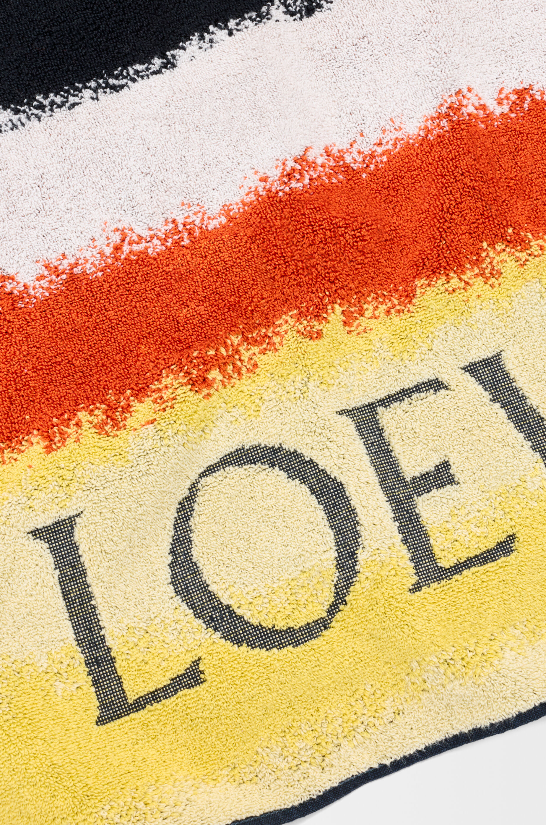 LOEWE Towel in cotton terry Orange/Multicolor