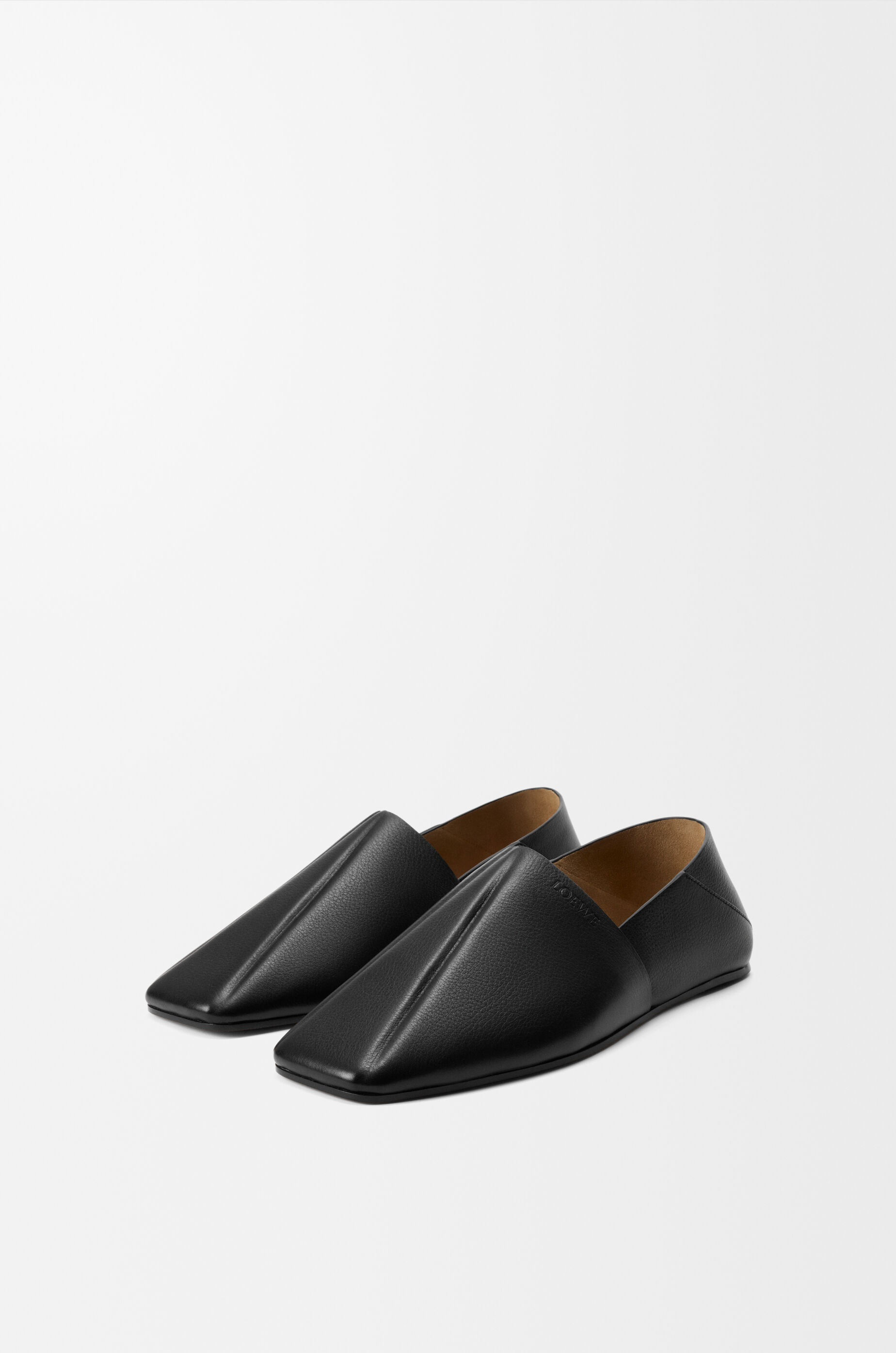 LOEWE Origami slide in soft calfskin Black