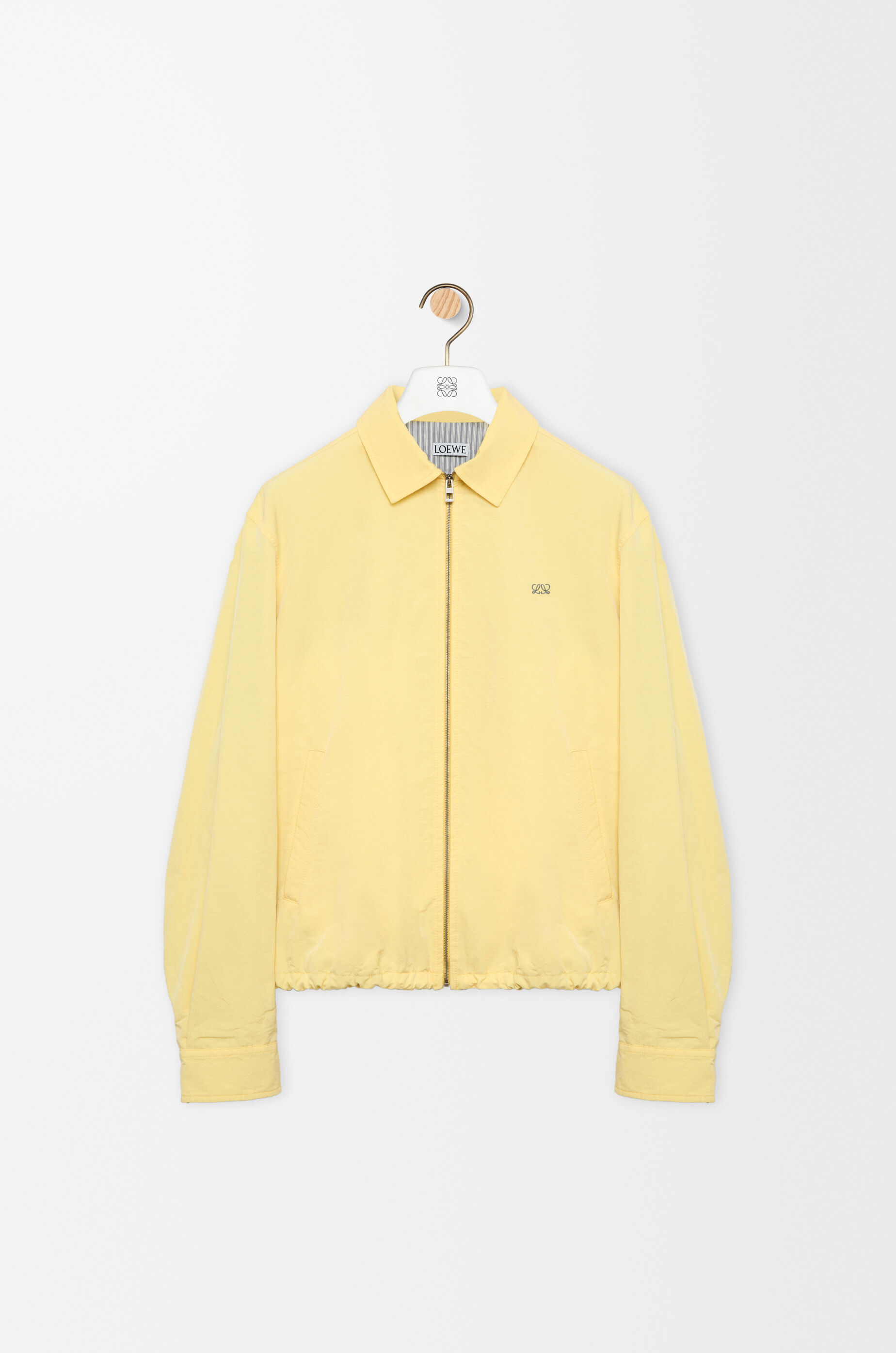 LOEWE Zip-up jacket in technical cotton Light Yellow