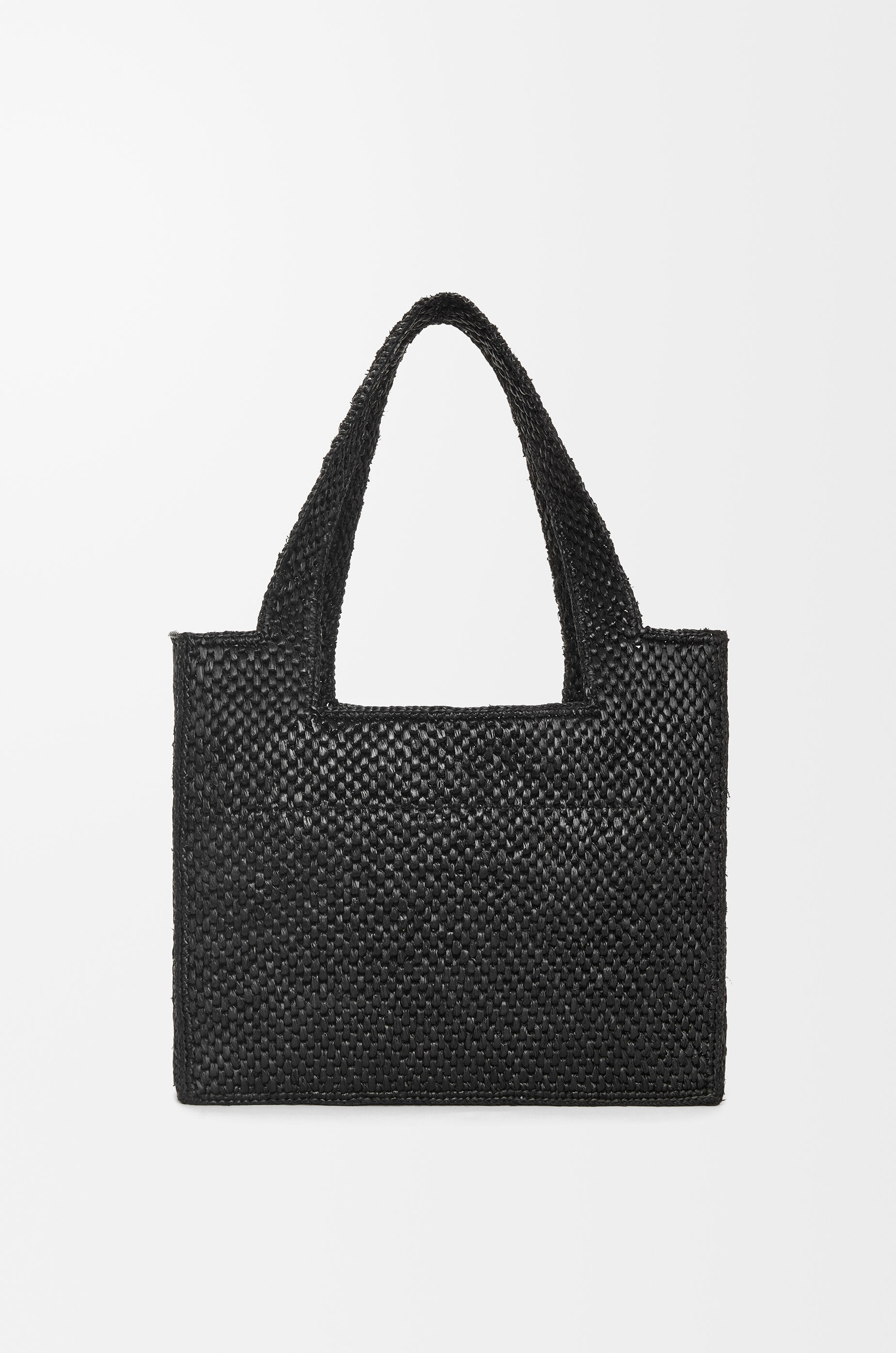 LOEWE Medium LOEWE Font tote in raffia Black