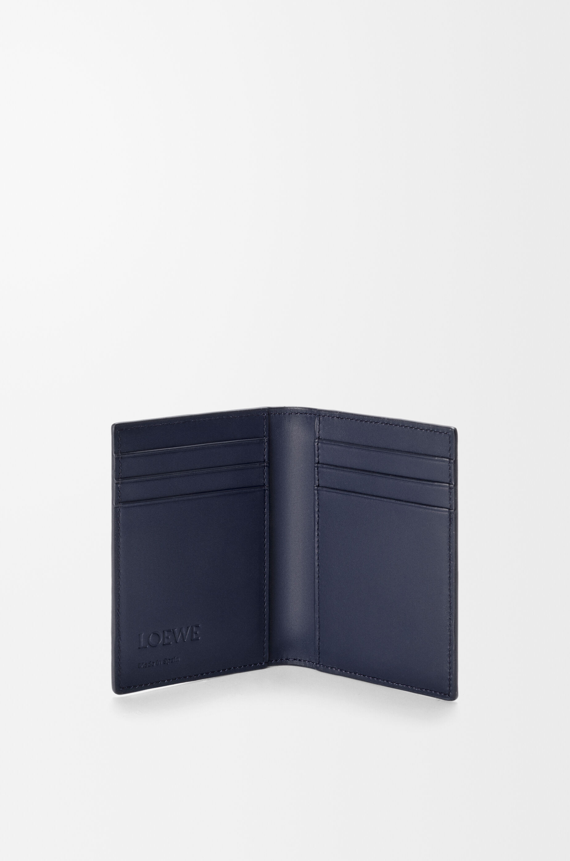 LOEWE Puzzle bifold cardholder in classic calfskin Blue Grey/Navy