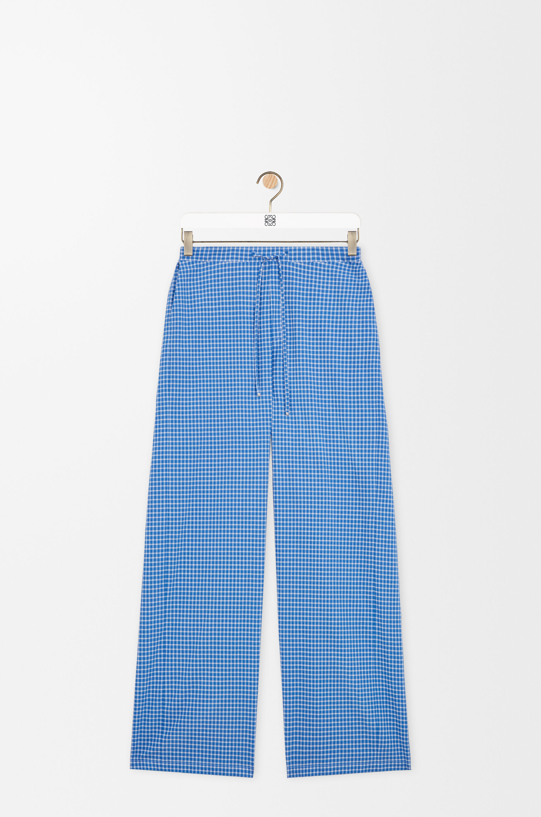 LOEWE Drawstring trousers in cotton Blue/White