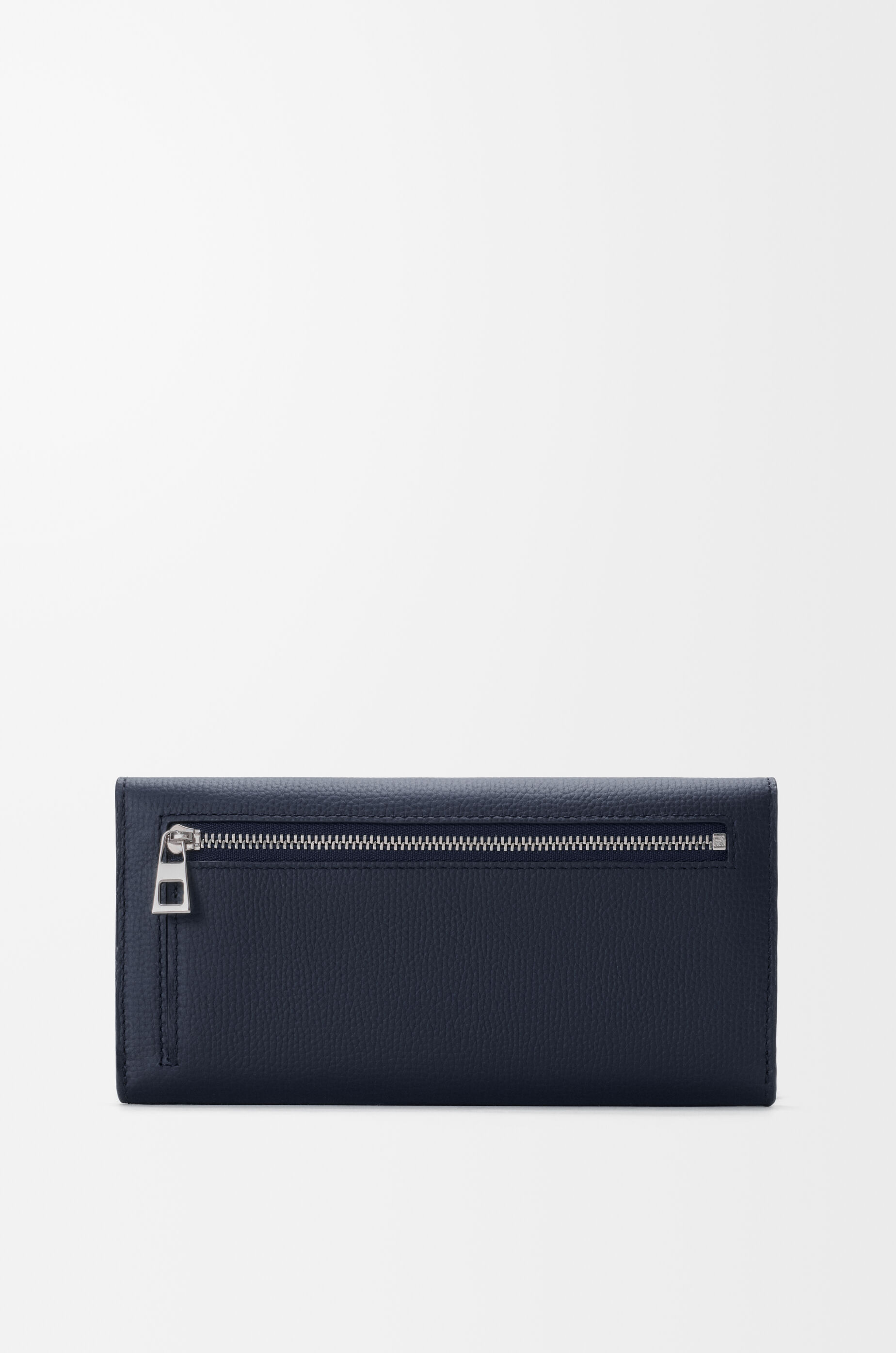 LOEWE Anagram continental wallet in pebble grained calfskin Deep Navy