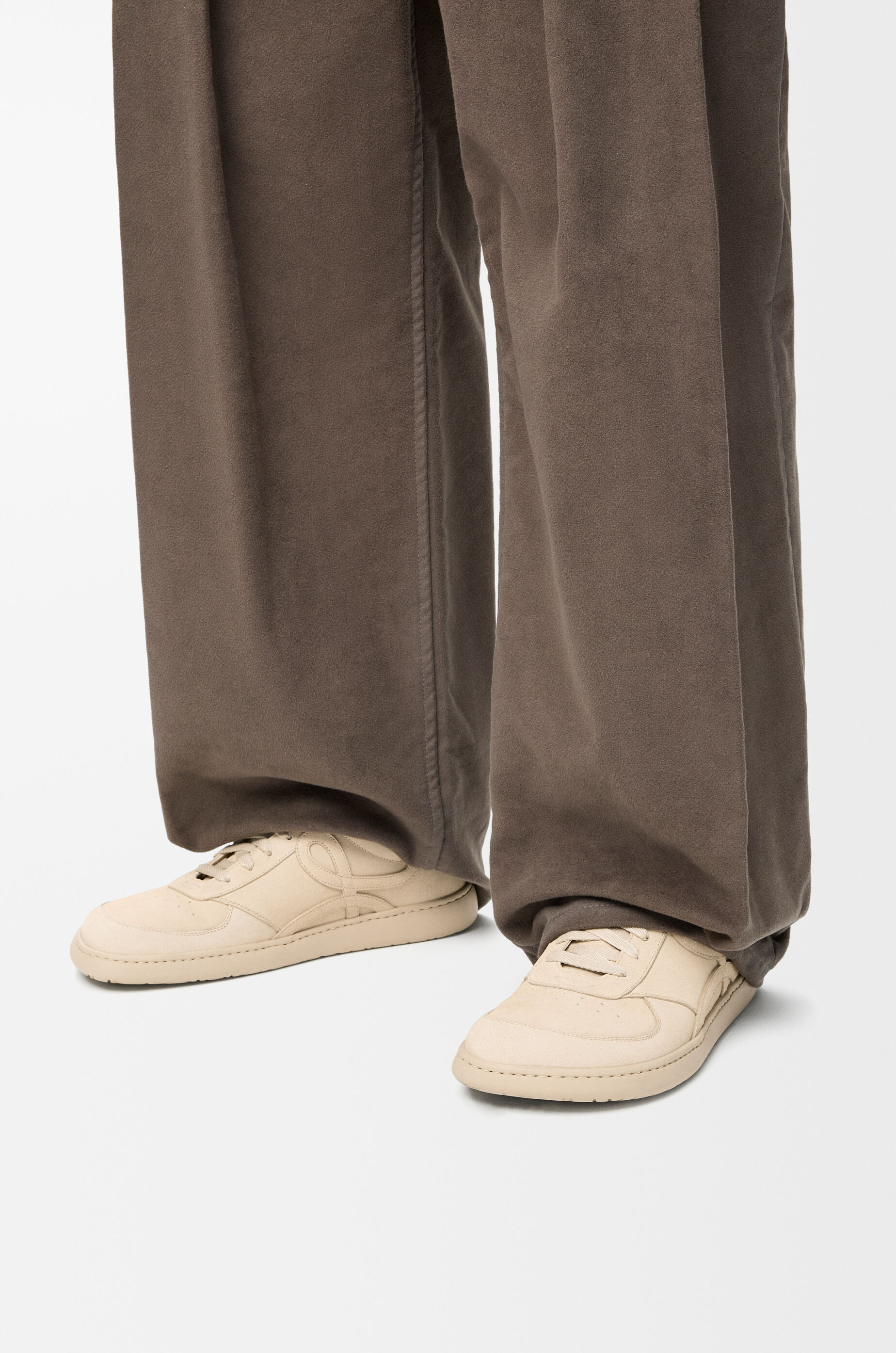 LOEWE Jambo sneaker in suede calfskin  Oat Milk
