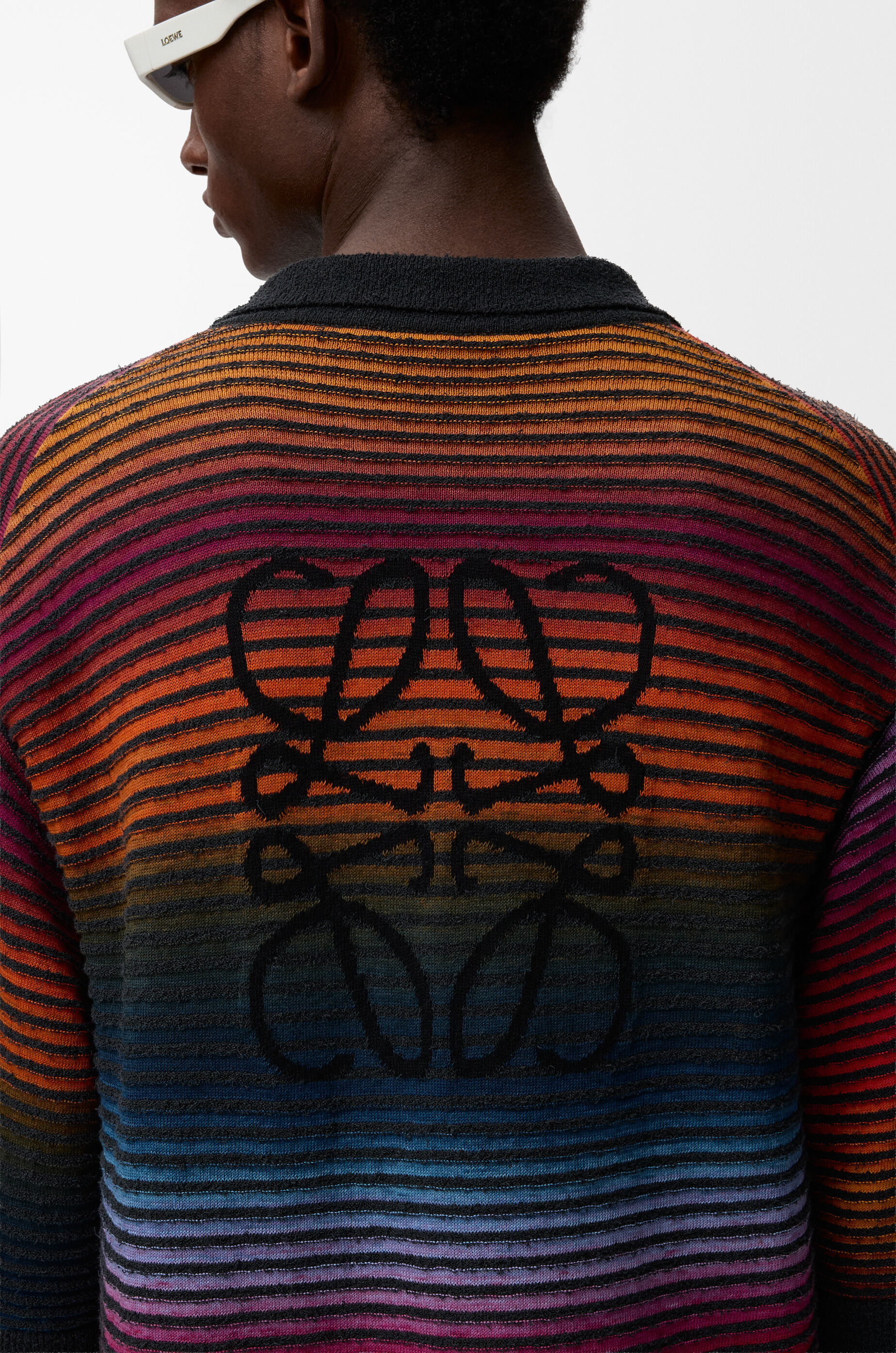 LOEWE Short sleeve shirt in cotton blend Multicolor/Black