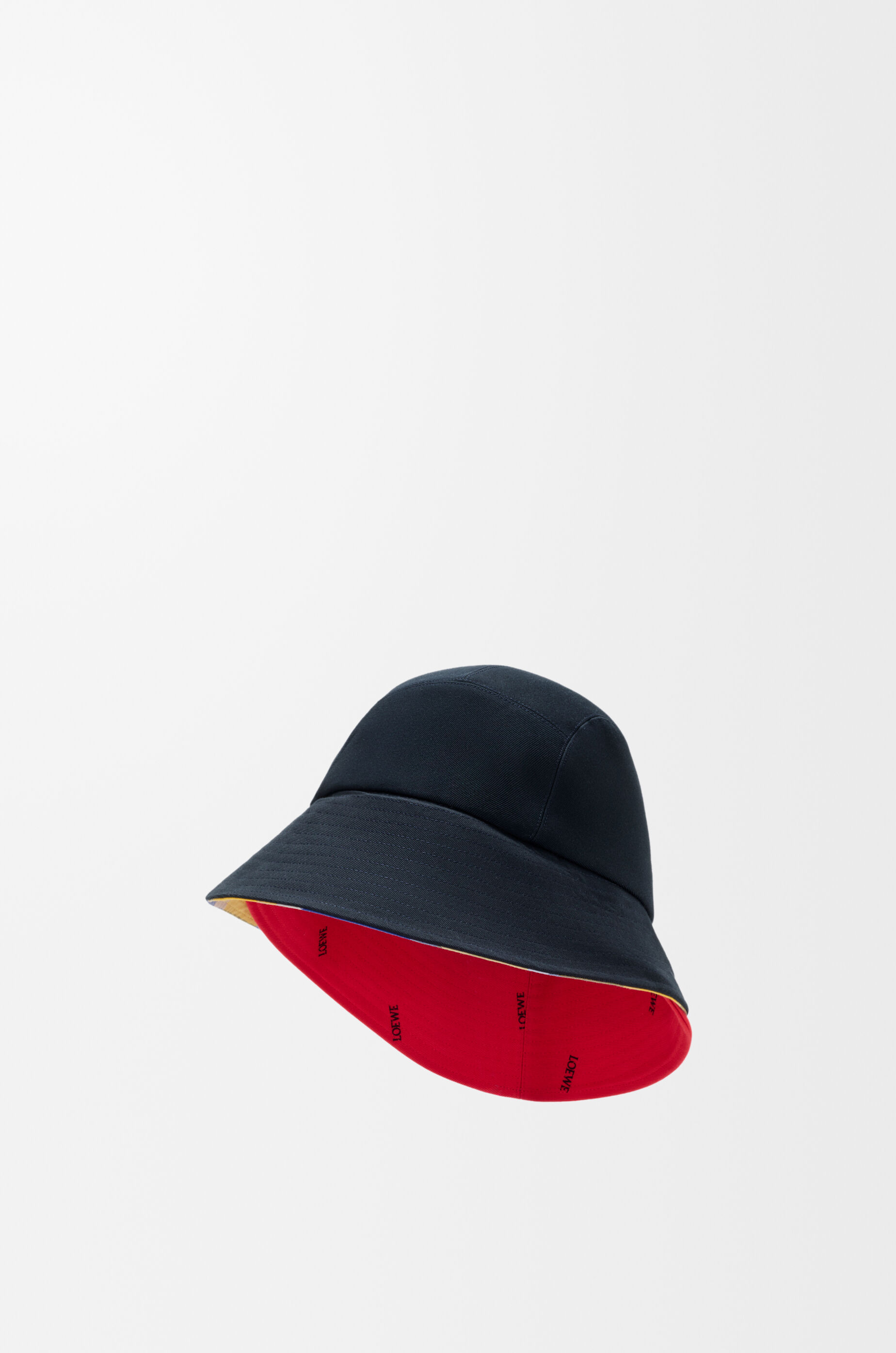 LOEWE Multi-brim bucket hat in cotton canvas Multicolor