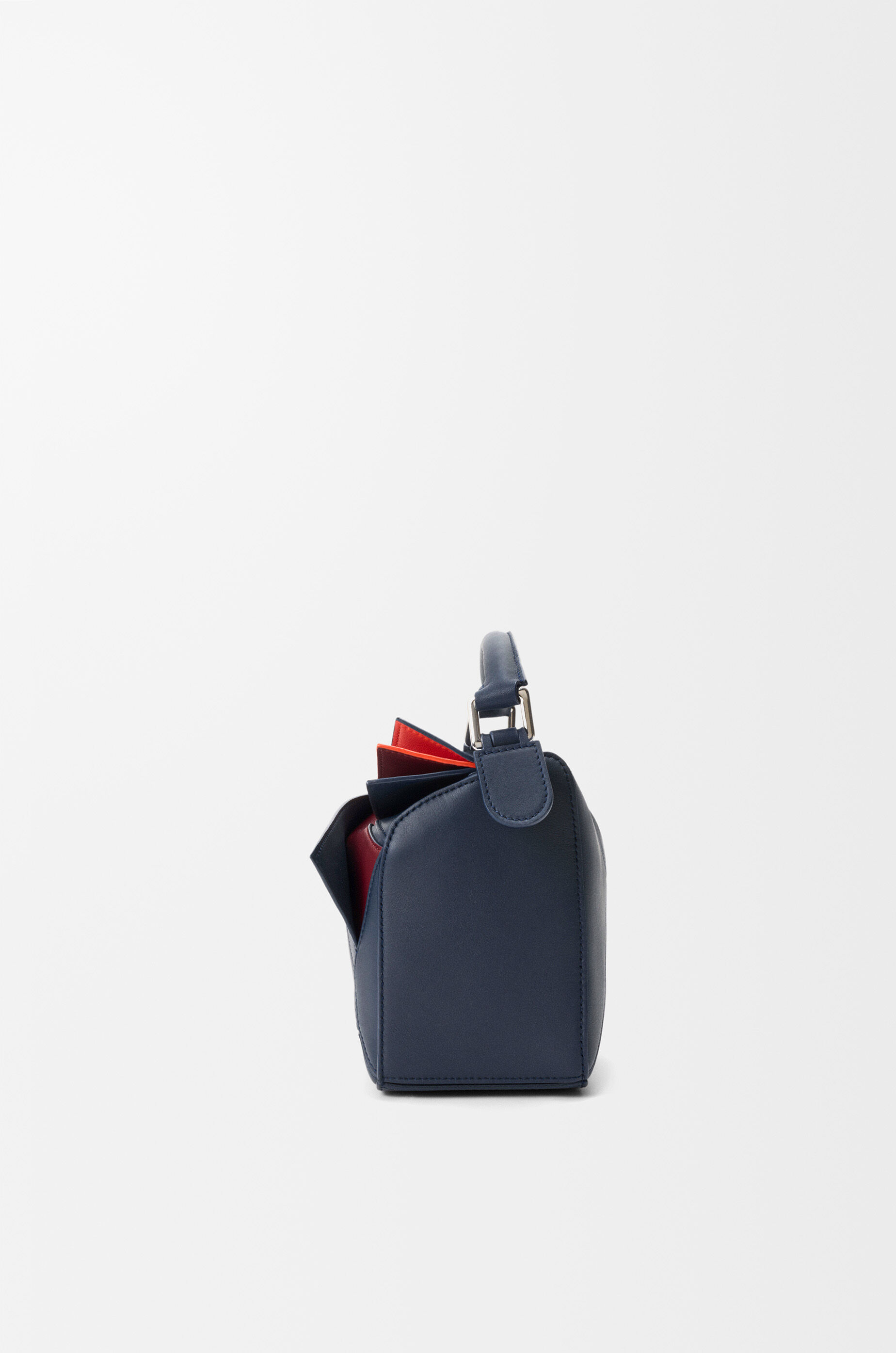LOEWE Small layered Puzzle bag in classic calfskin Multicolor  Deep Navy