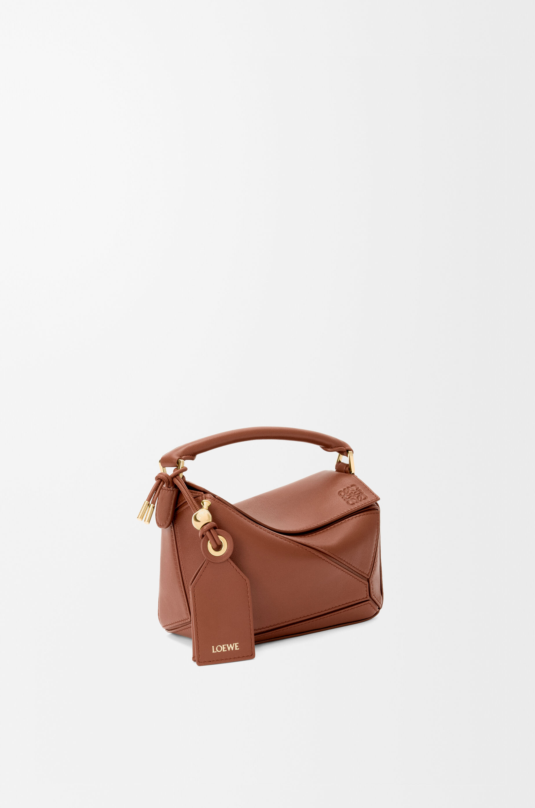 LOEWE Mini Featherlight Puzzle bag in nappa lambskin Pecan