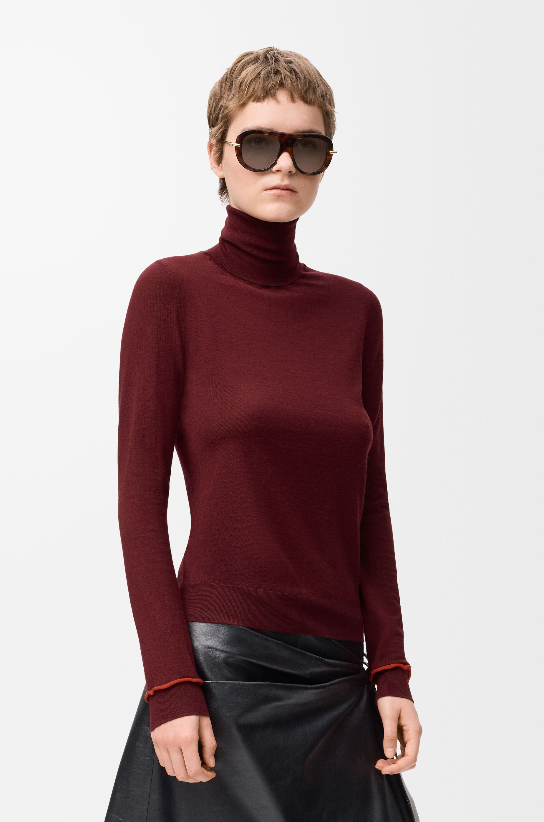 LOEWE Sweater in wool Burgundy/Orange