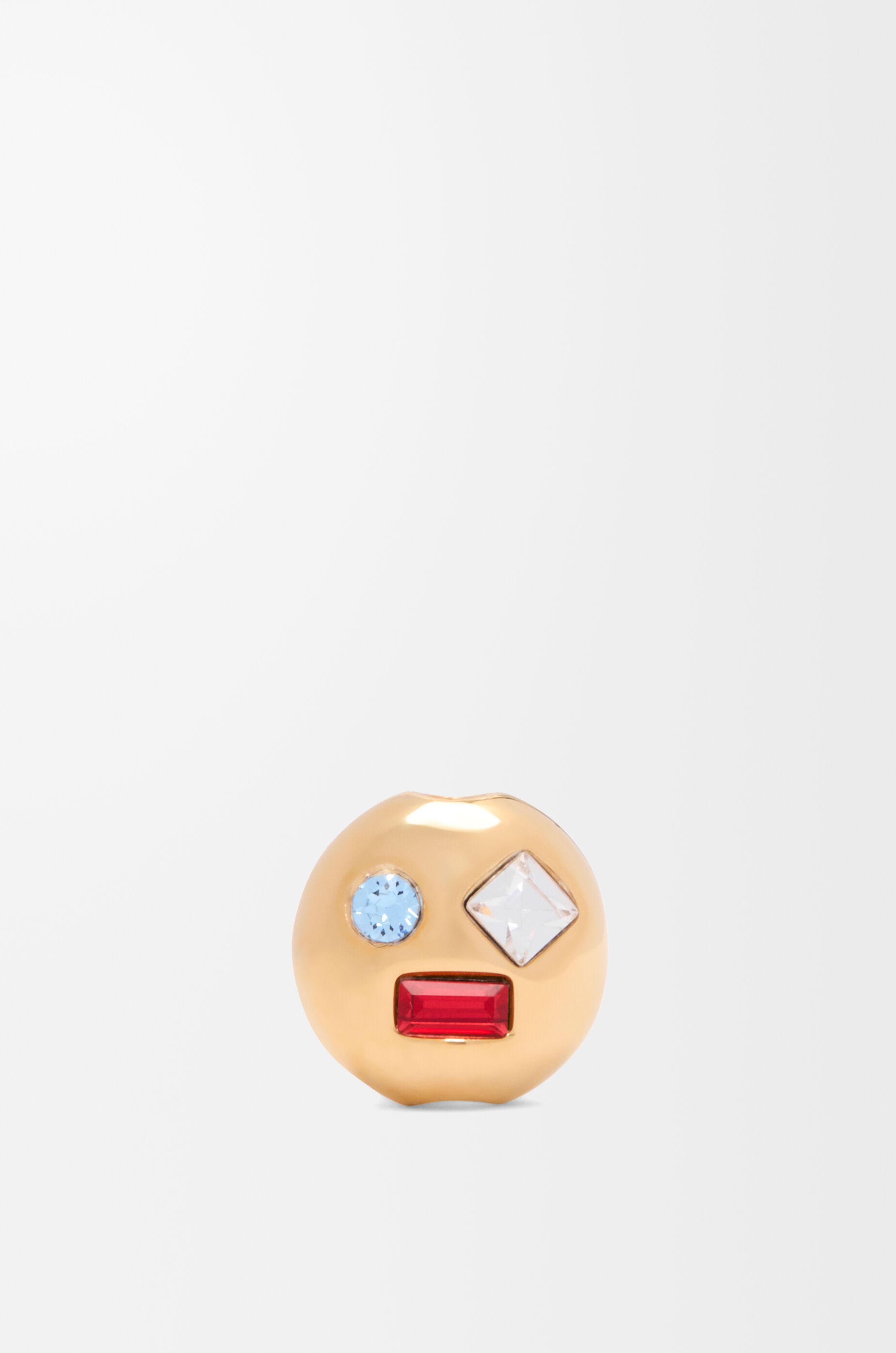 LOEWE Acrobat Head in sterling silver and crystals Gold/Red