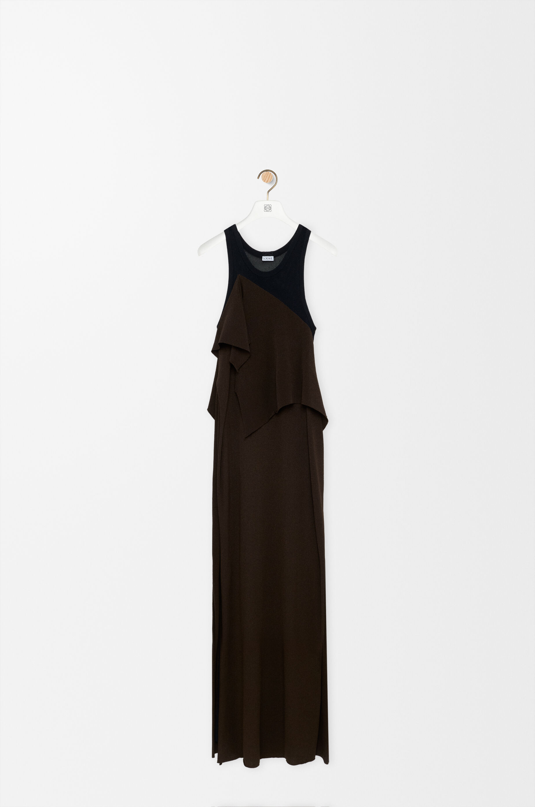 LOEWE Dress in viscose blend Black/Brown