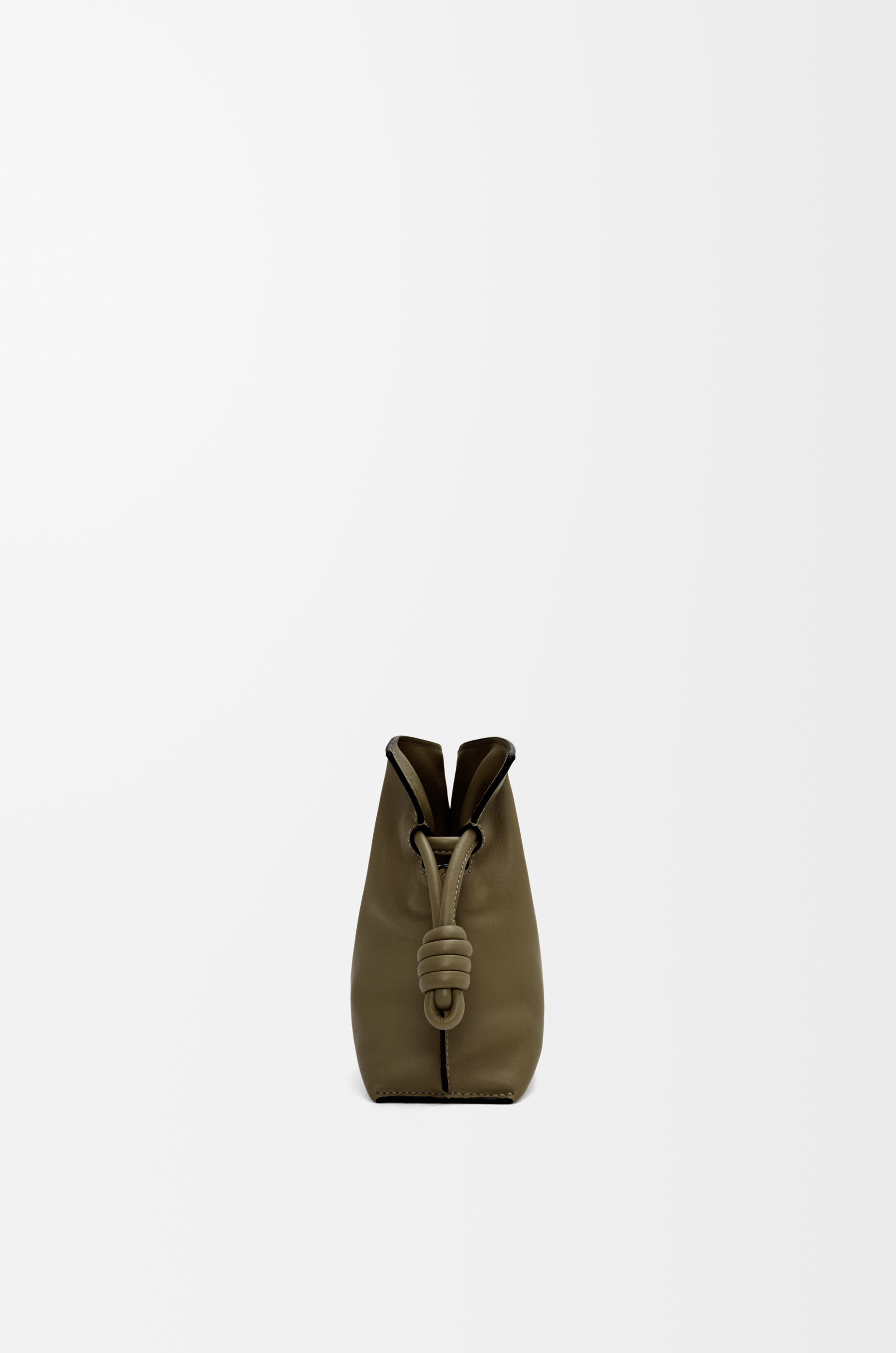 LOEWE Mini Flamenco clutch in nappa calfskin Dark Khaki