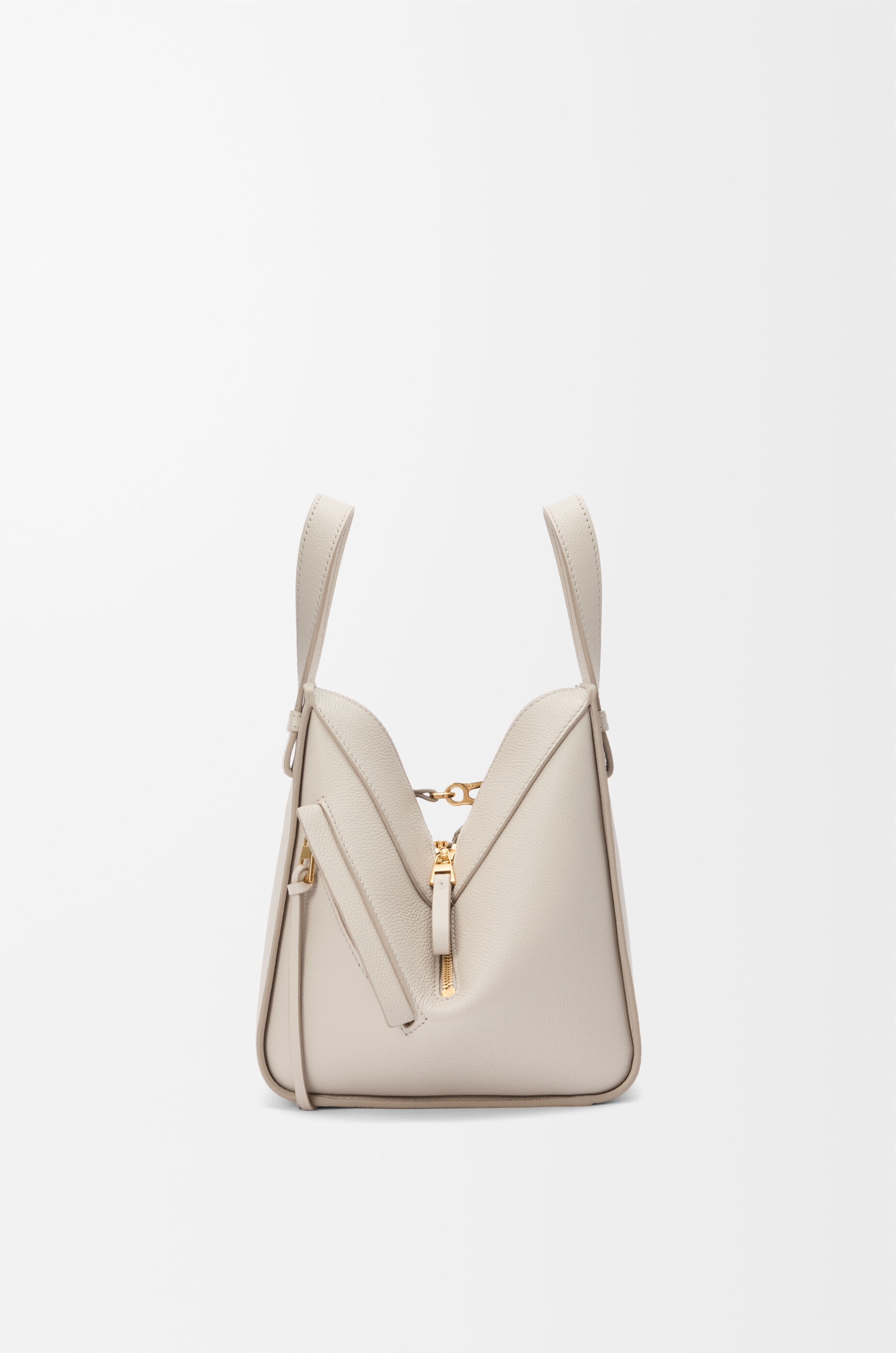 LOEWE Compact Hammock bag in soft grained calfskin Light Ghost