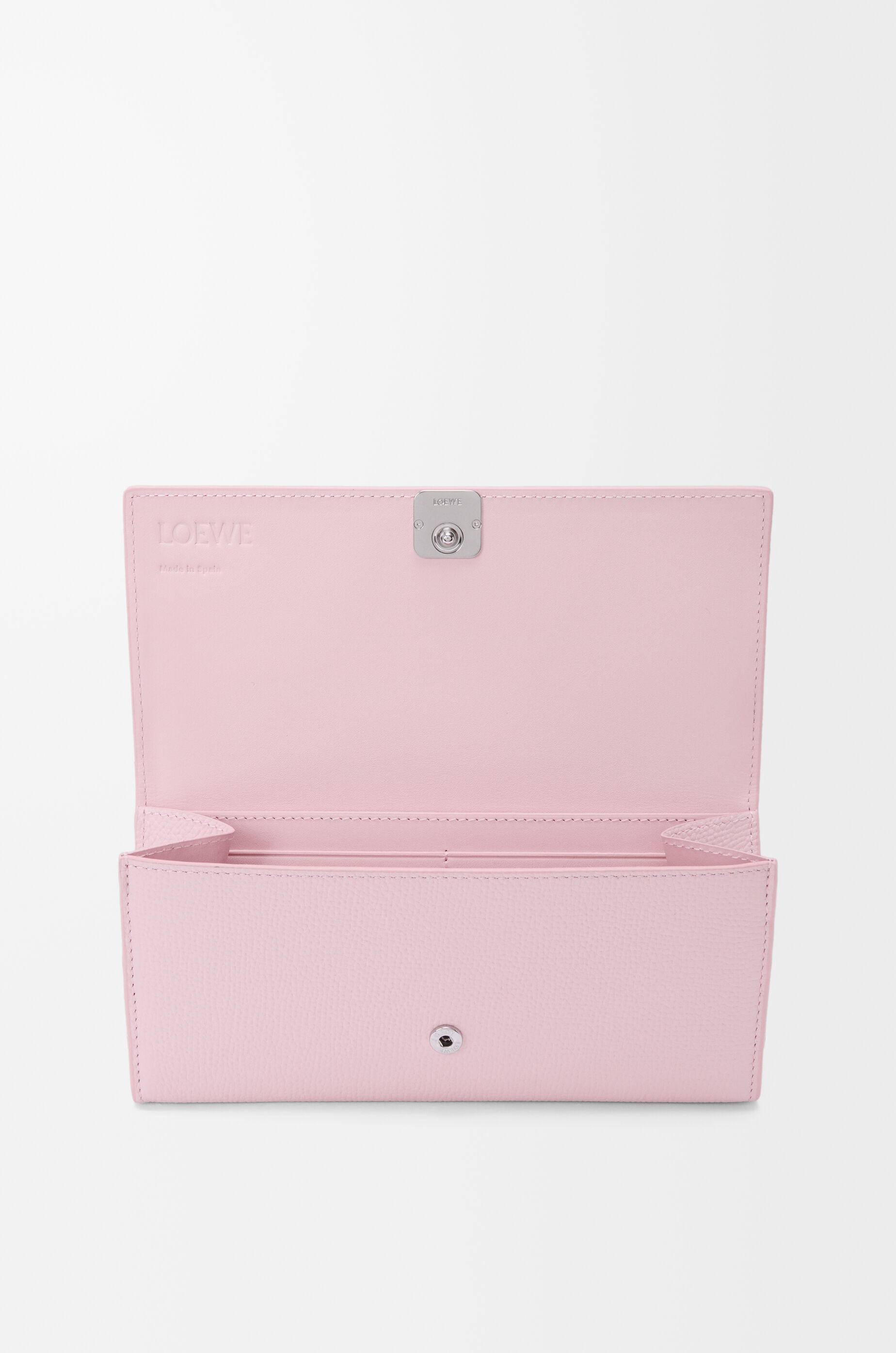 LOEWE Anagram continental wallet in pebble grained calfskin Blossom