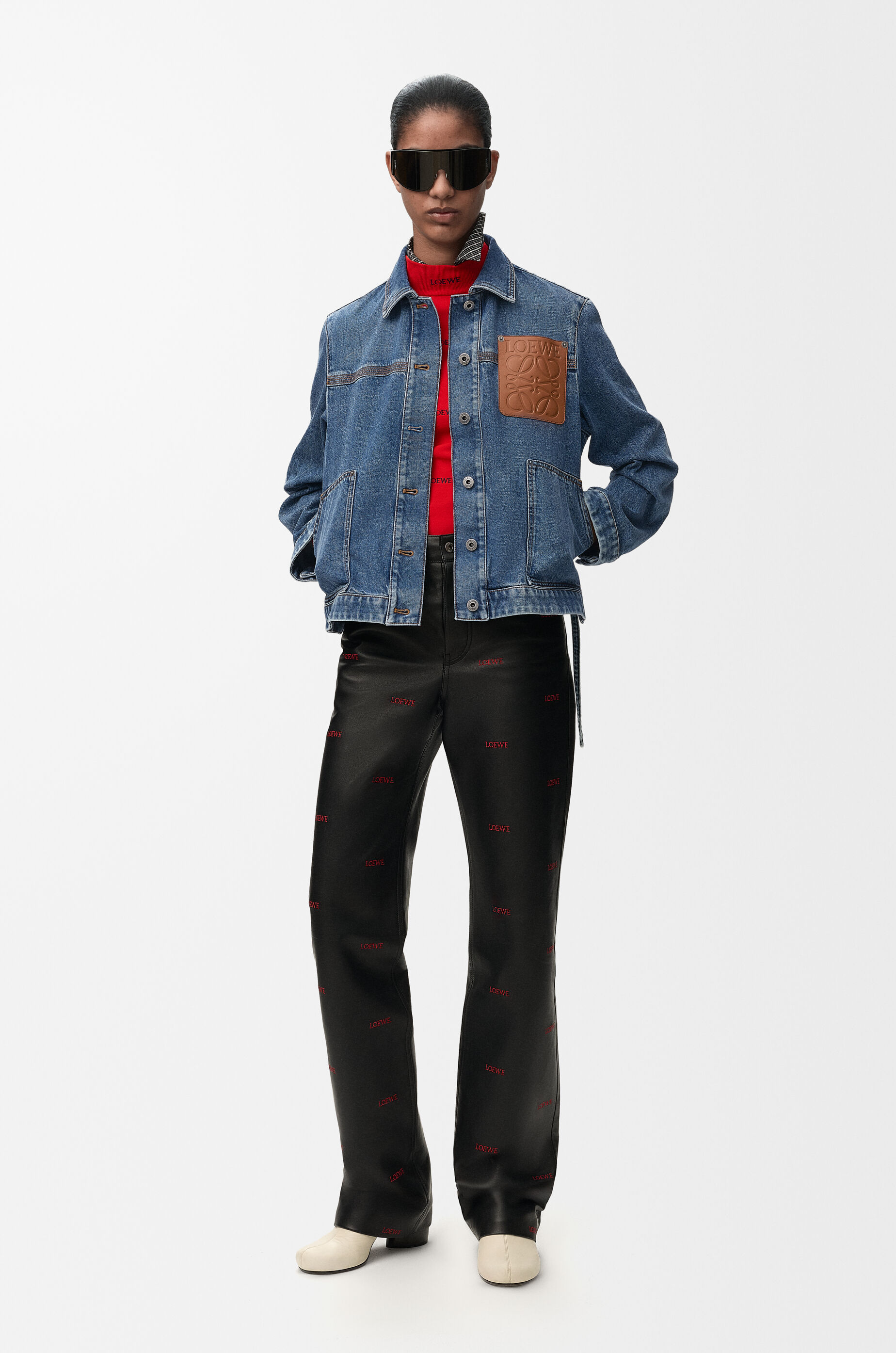 LOEWE Workwear jacket in denim Jeans Blue