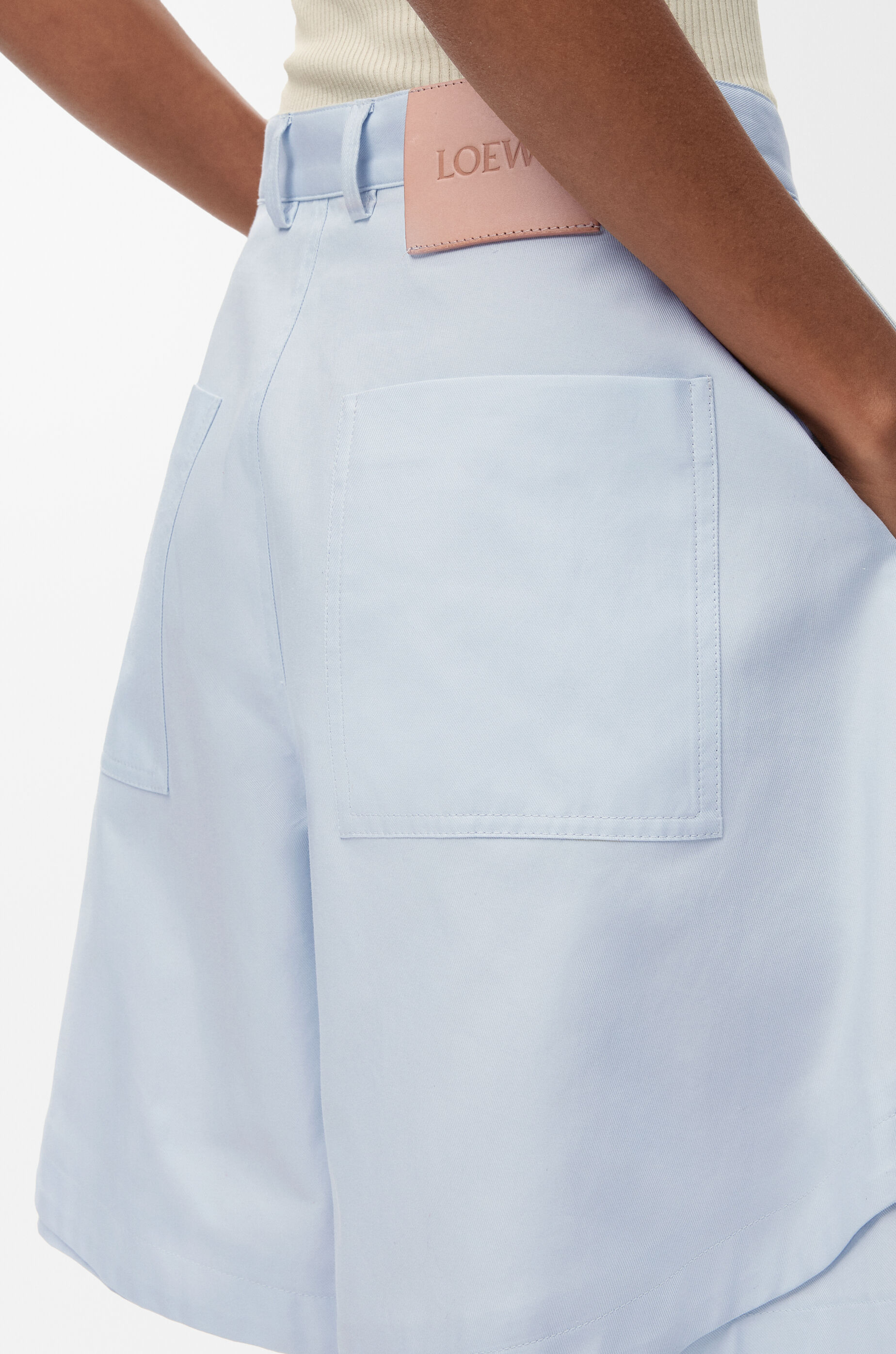 LOEWE Shorts in cotton Light Blue