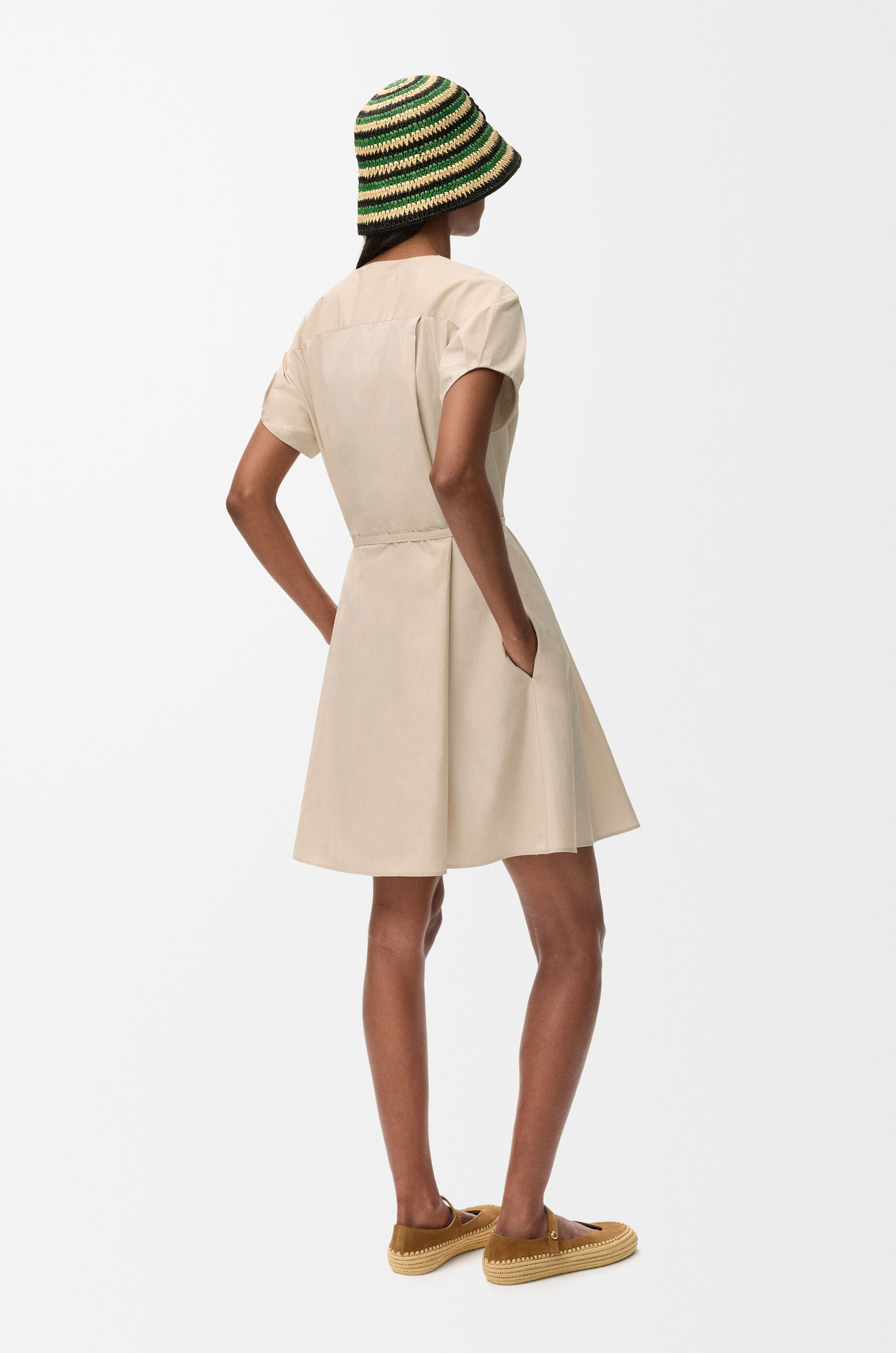 LOEWE Shirt dress in cotton Light Beige