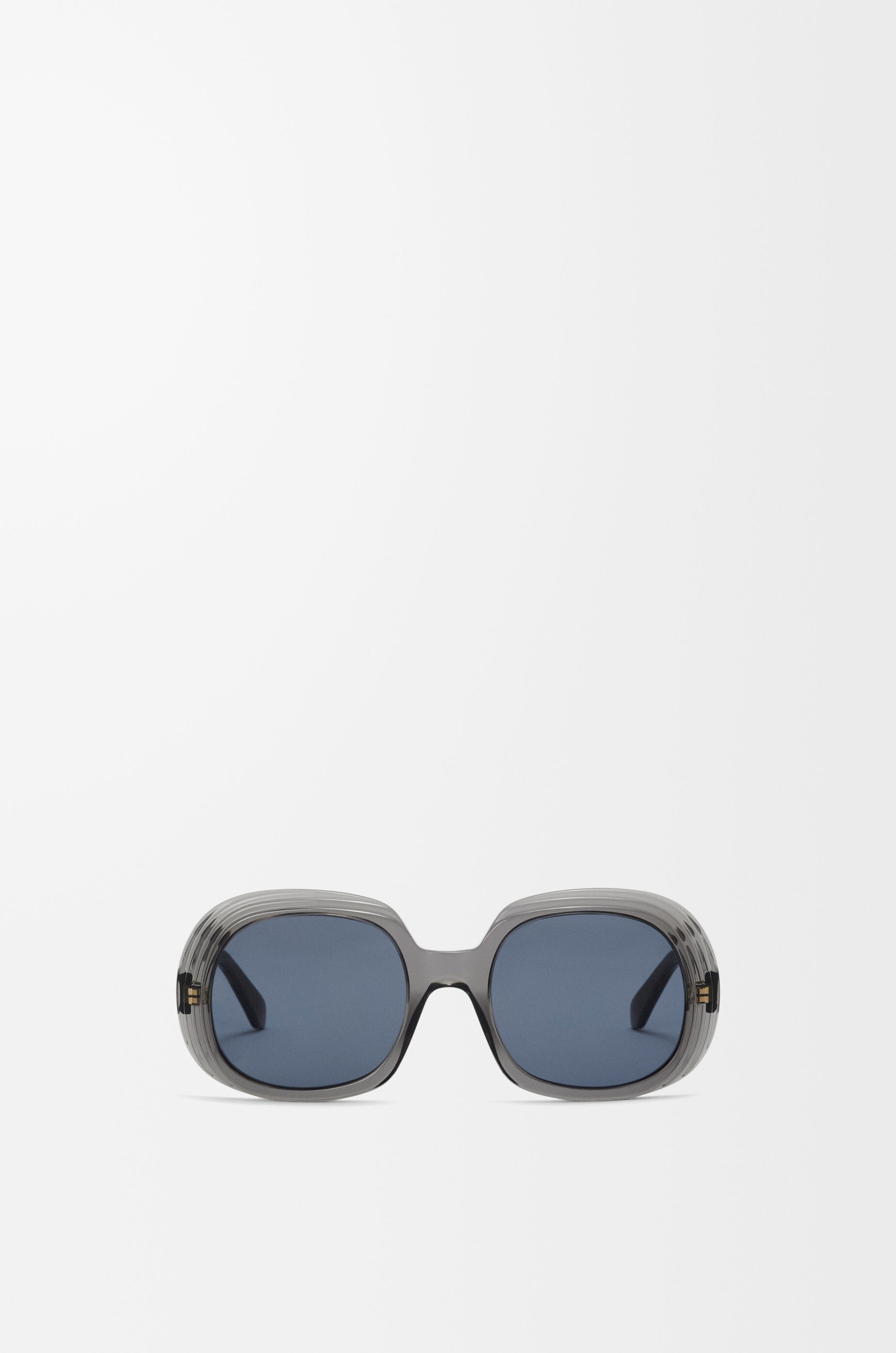 LOEWE Mini Anagram Steps Square sunglasses Transparent Asphalt