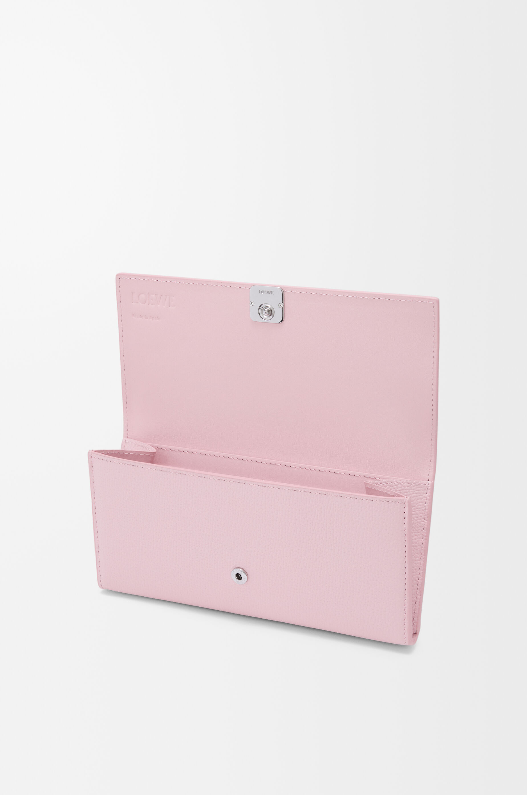 LOEWE Anagram continental wallet in pebble grained calfskin Blossom