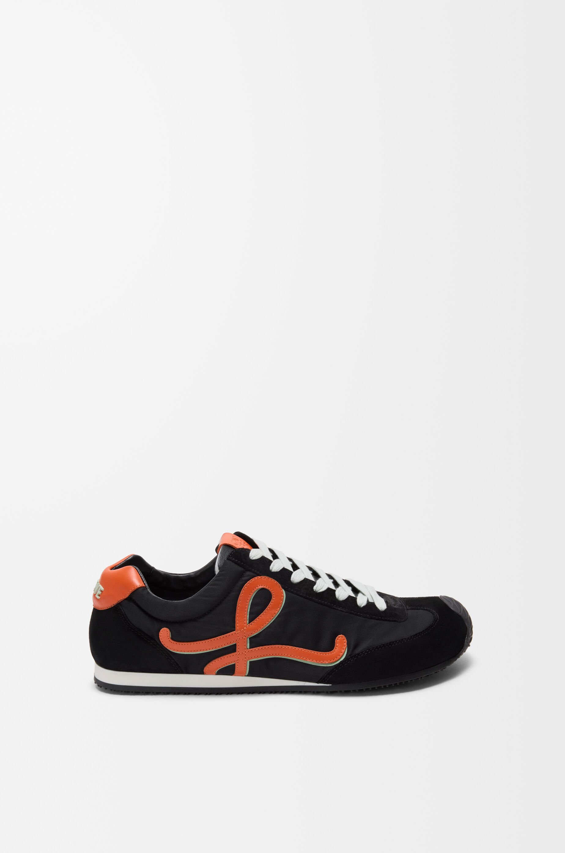 LOEWE Ballet Runner 2.0 in nylon and calfskin Black/Orange/Pale Green