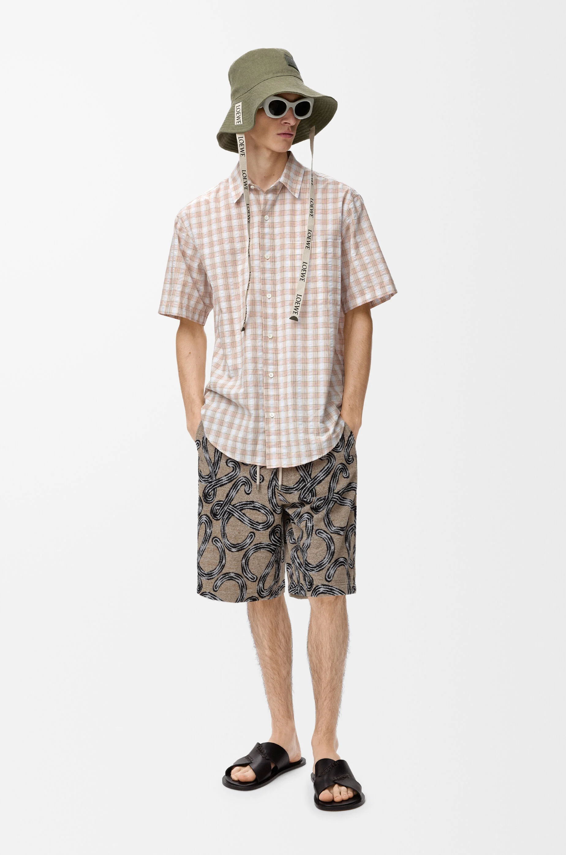 LOEWE Short sleeve shirt in cotton Multicolor