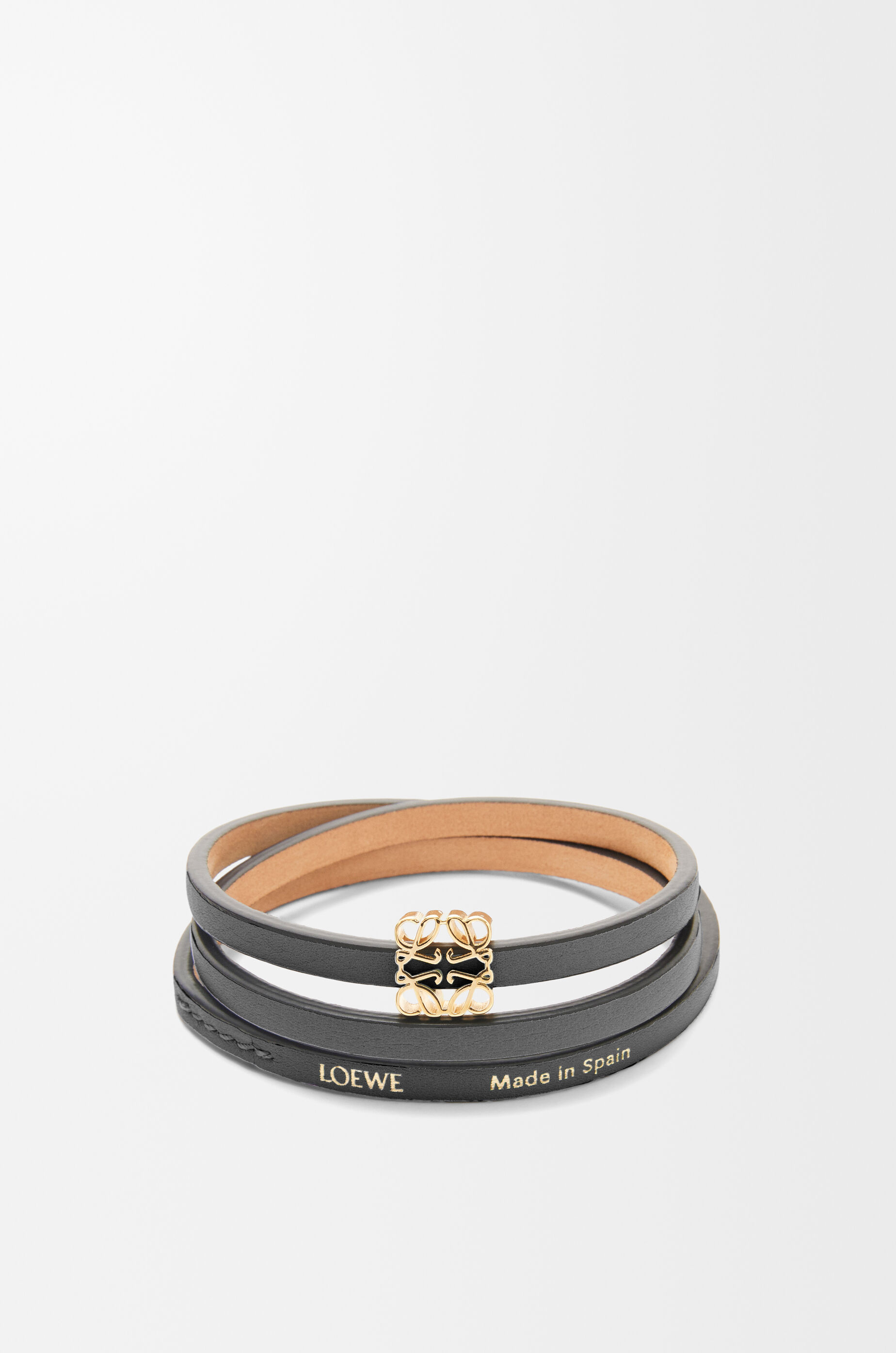 LOEWE Twist bangle in calfskin Black