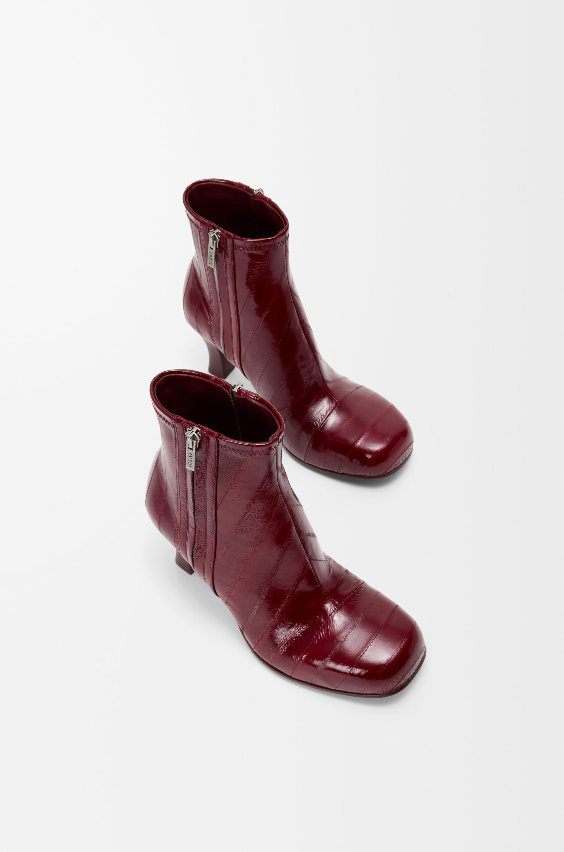 LOEWE Bobine ankle boot in hagfish Burgundy