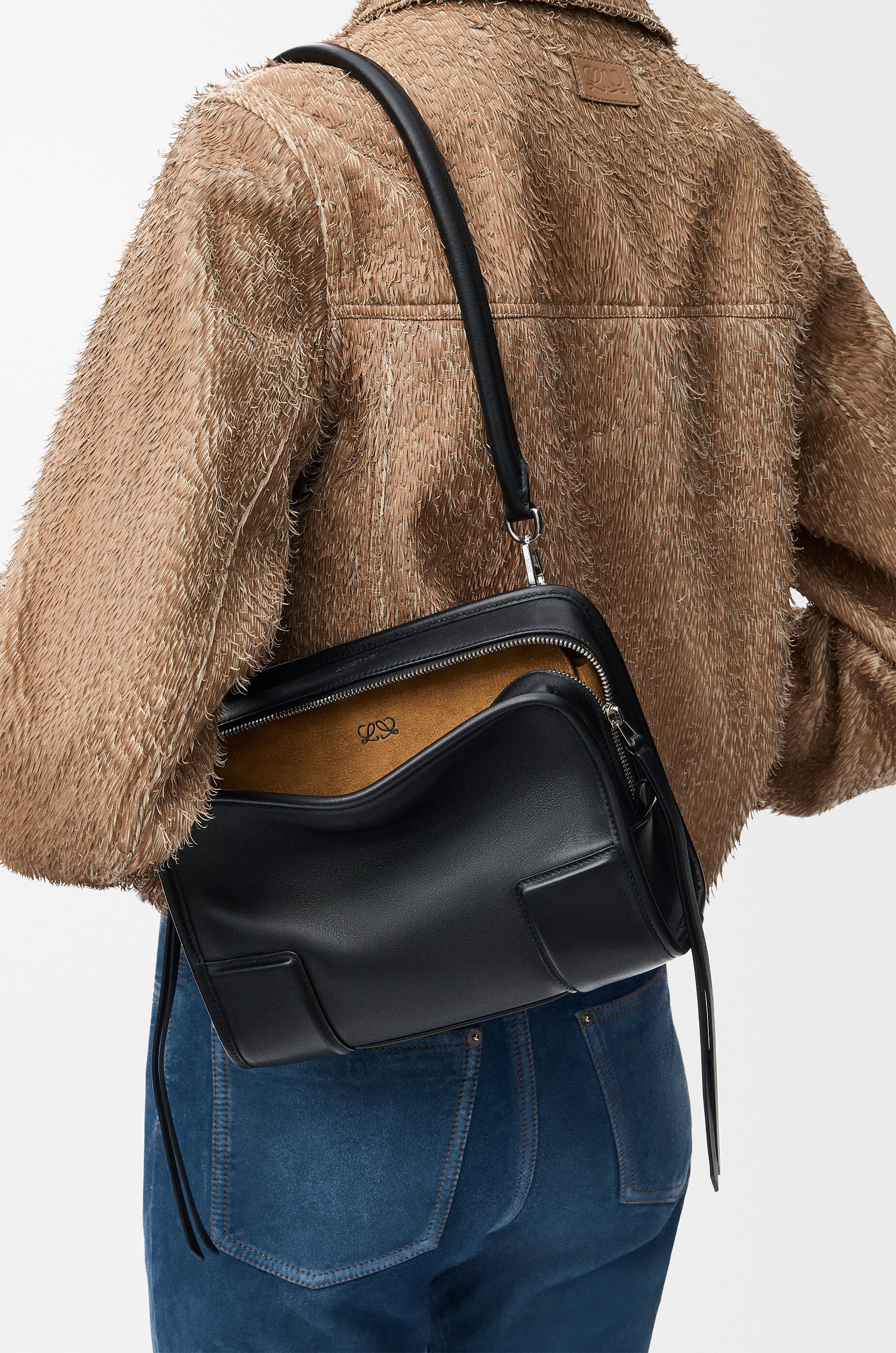 LOEWE Small Amazona 180 bag in soft calfskin Black