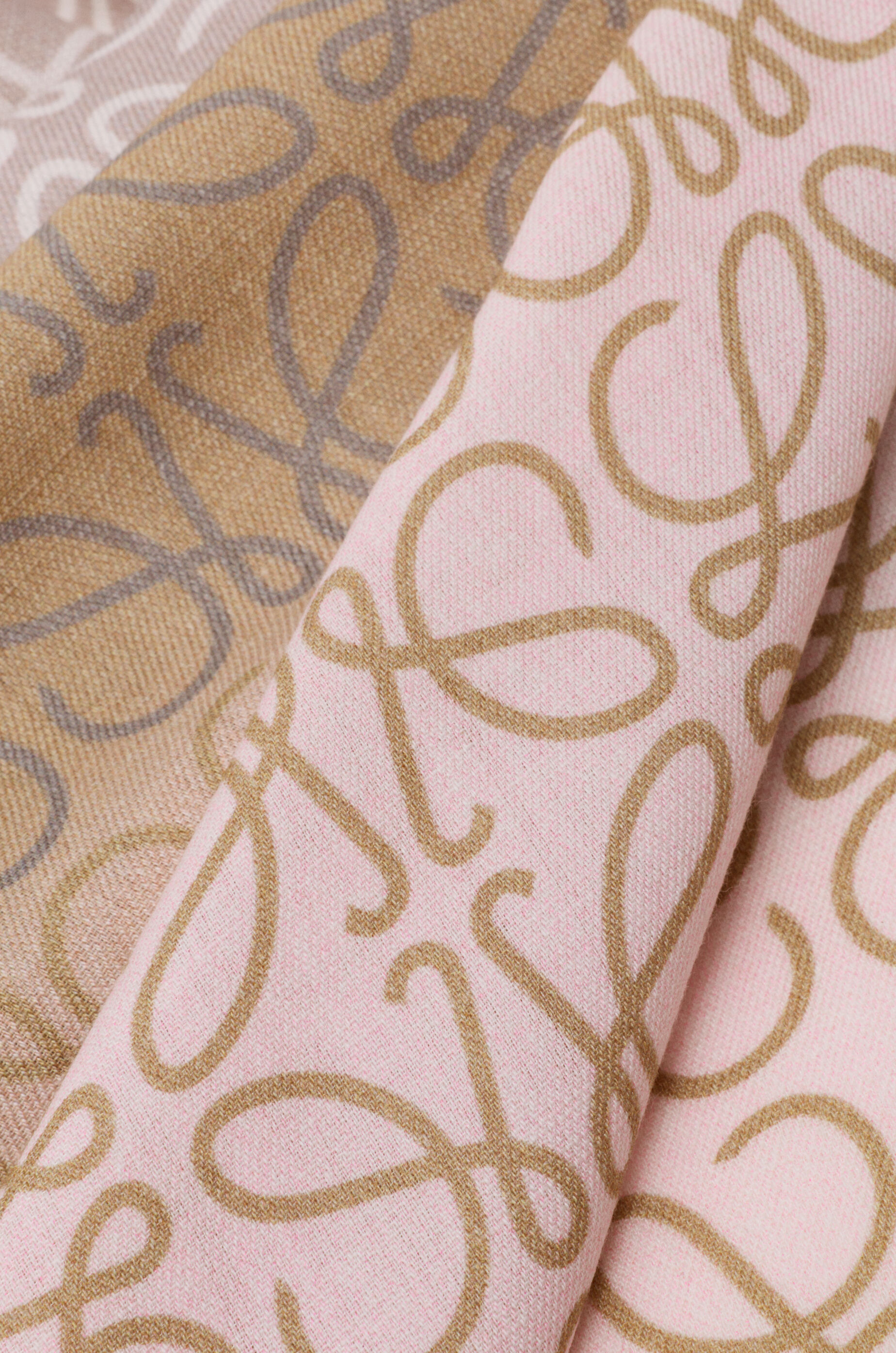 LOEWE Scarf in wool, silk and cashmere blend Light Pink/Beige