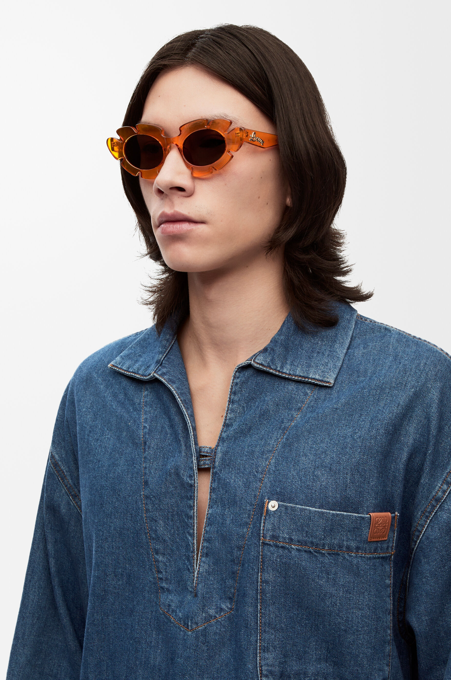 LOEWE Flower sunglasses Transparent Orange