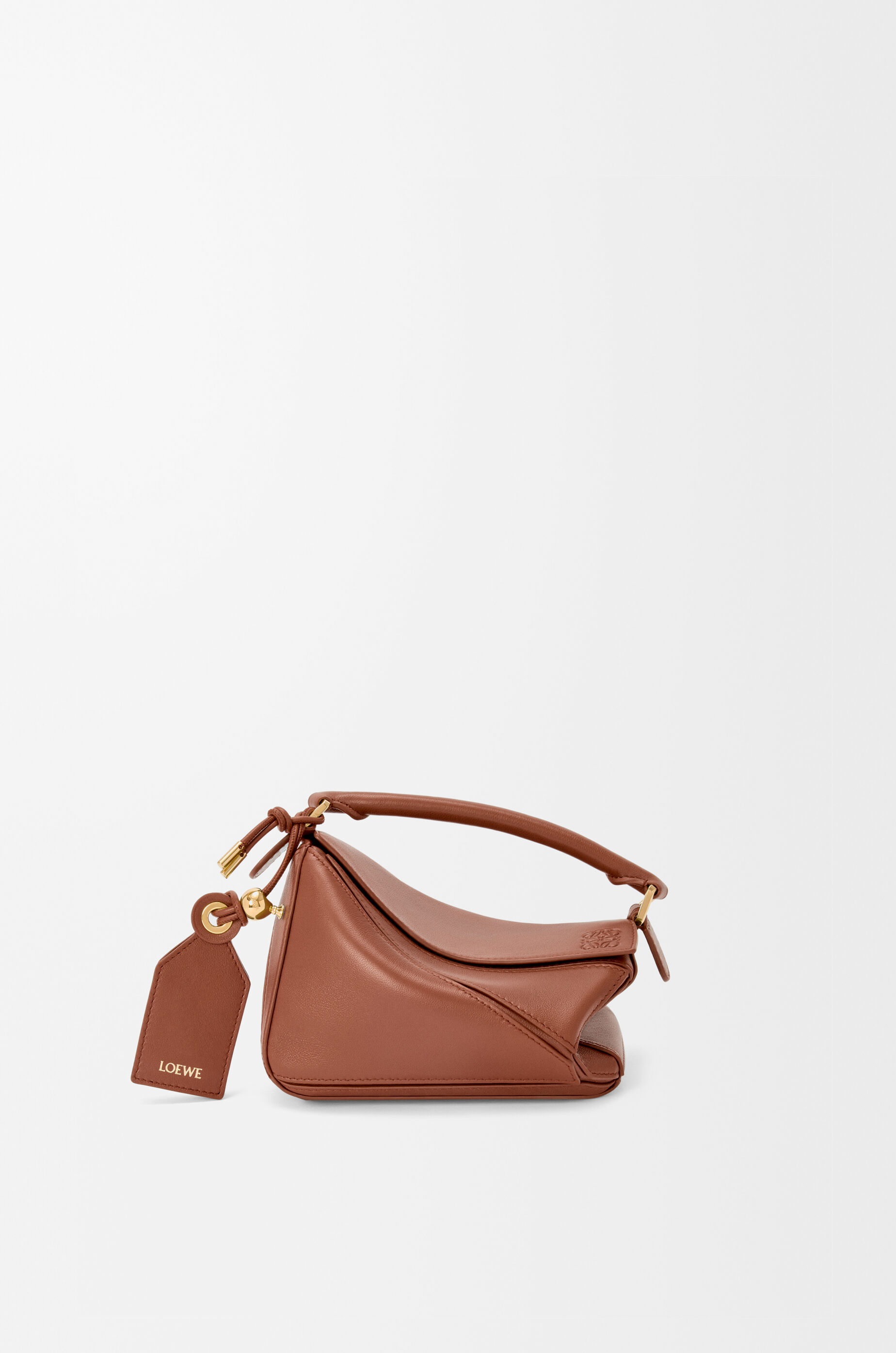 LOEWE Mini Featherlight Puzzle bag in nappa lambskin Pecan