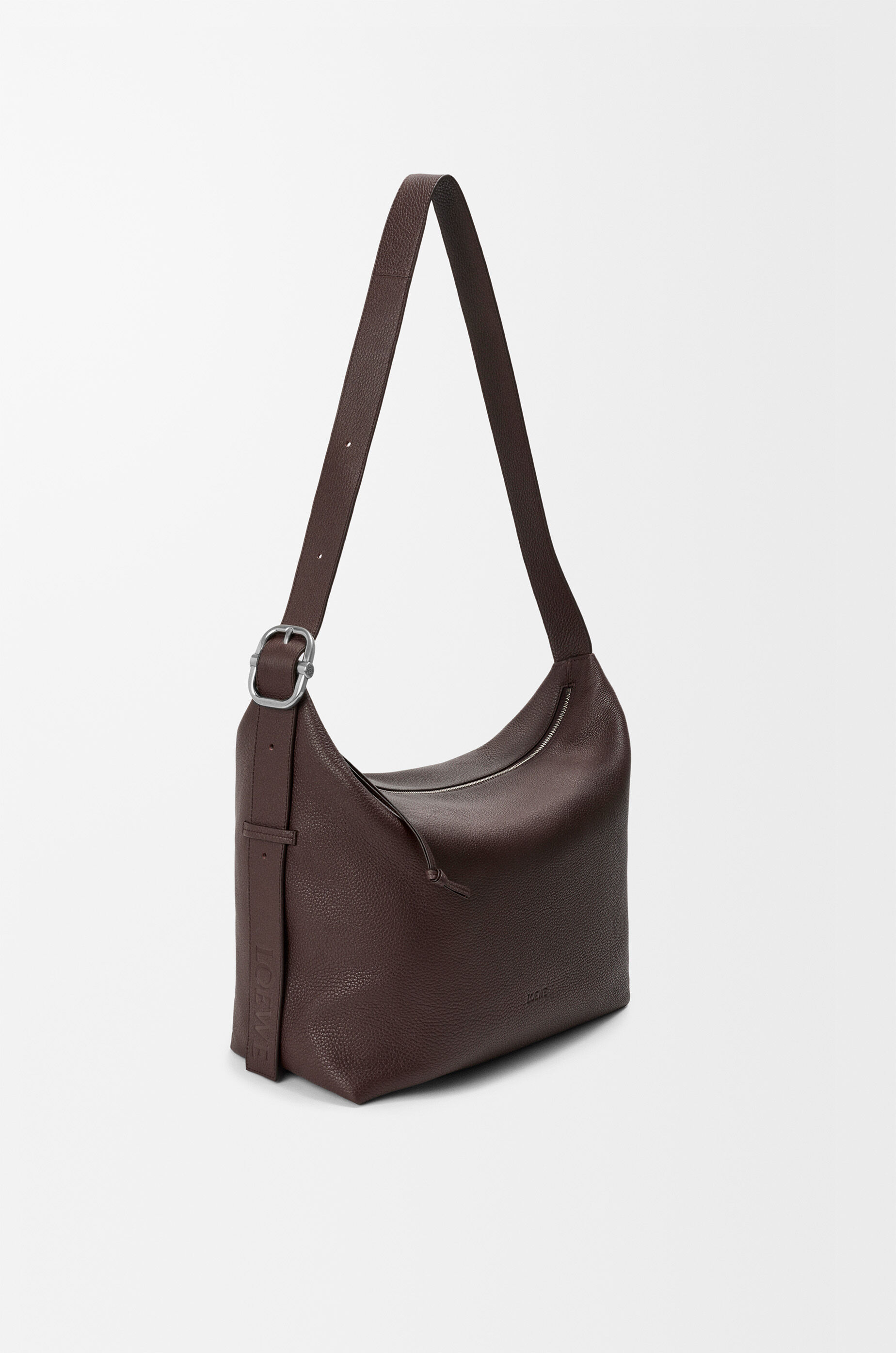 LOEWE Large Loop hobo in supple grained calfskin Chocolate