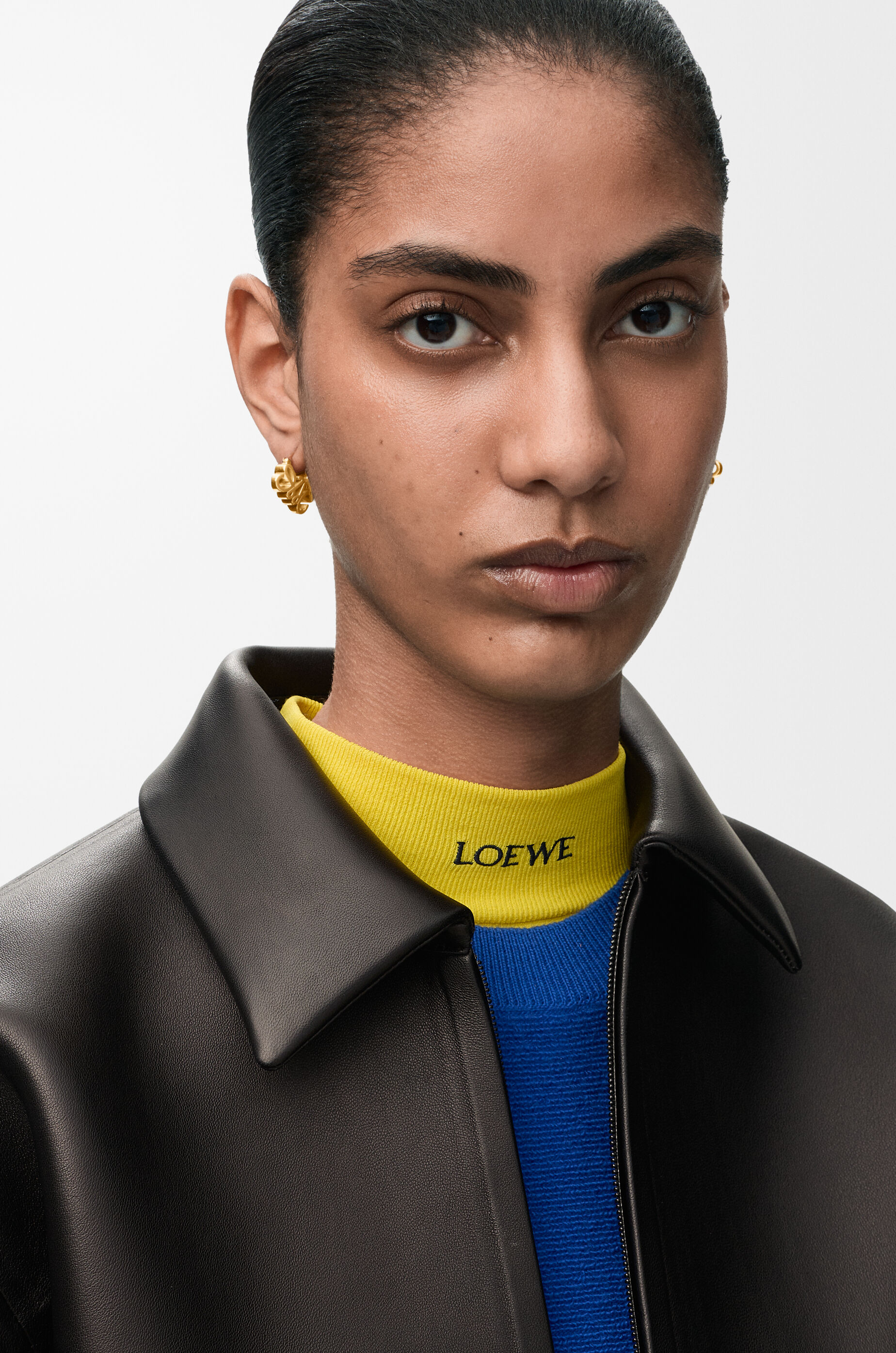 LOEWE Anagram Bombé hoop earrings Gold