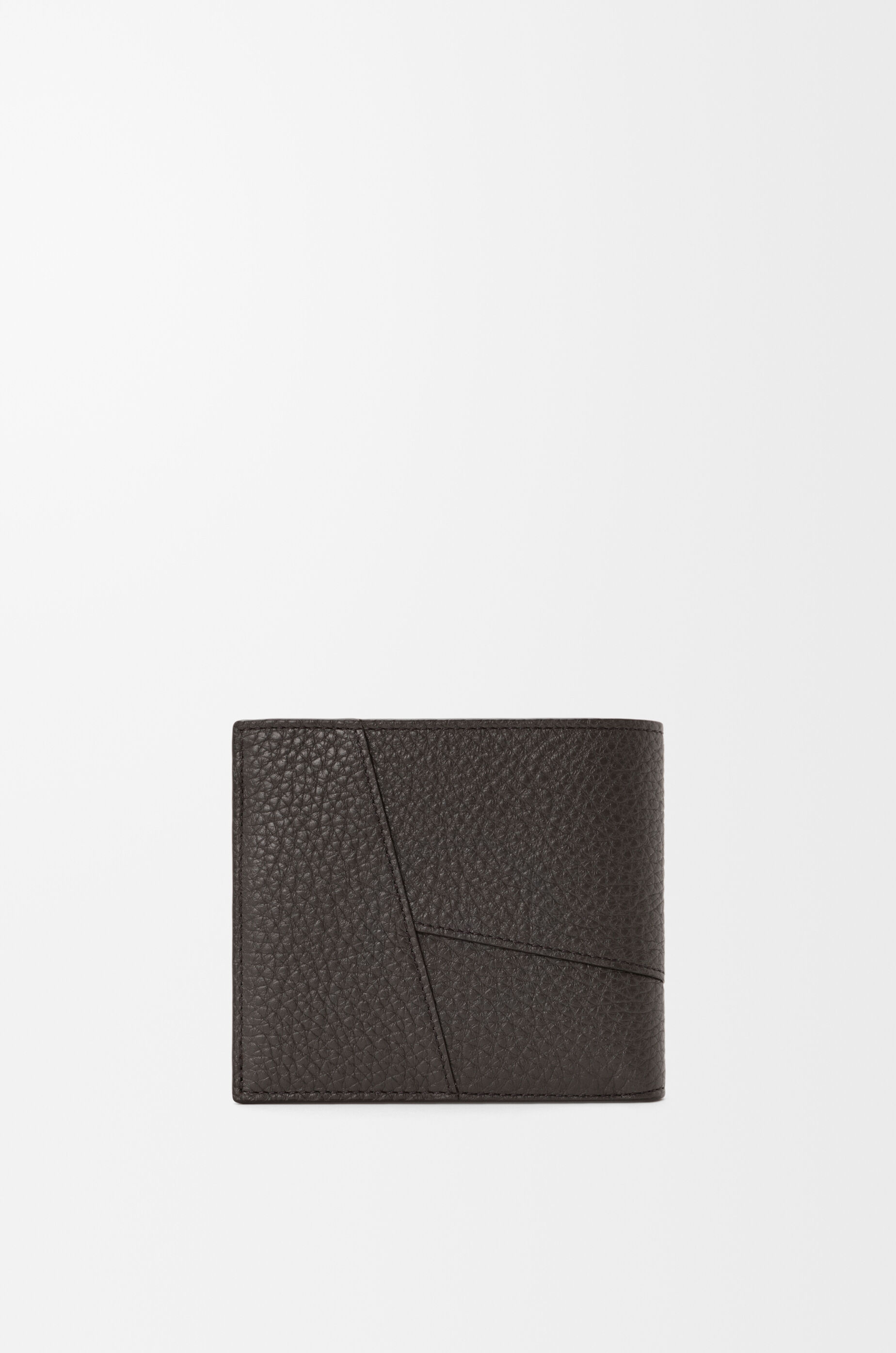 LOEWE Puzzle bifold wallet in supple grained calfskin Dark Grey