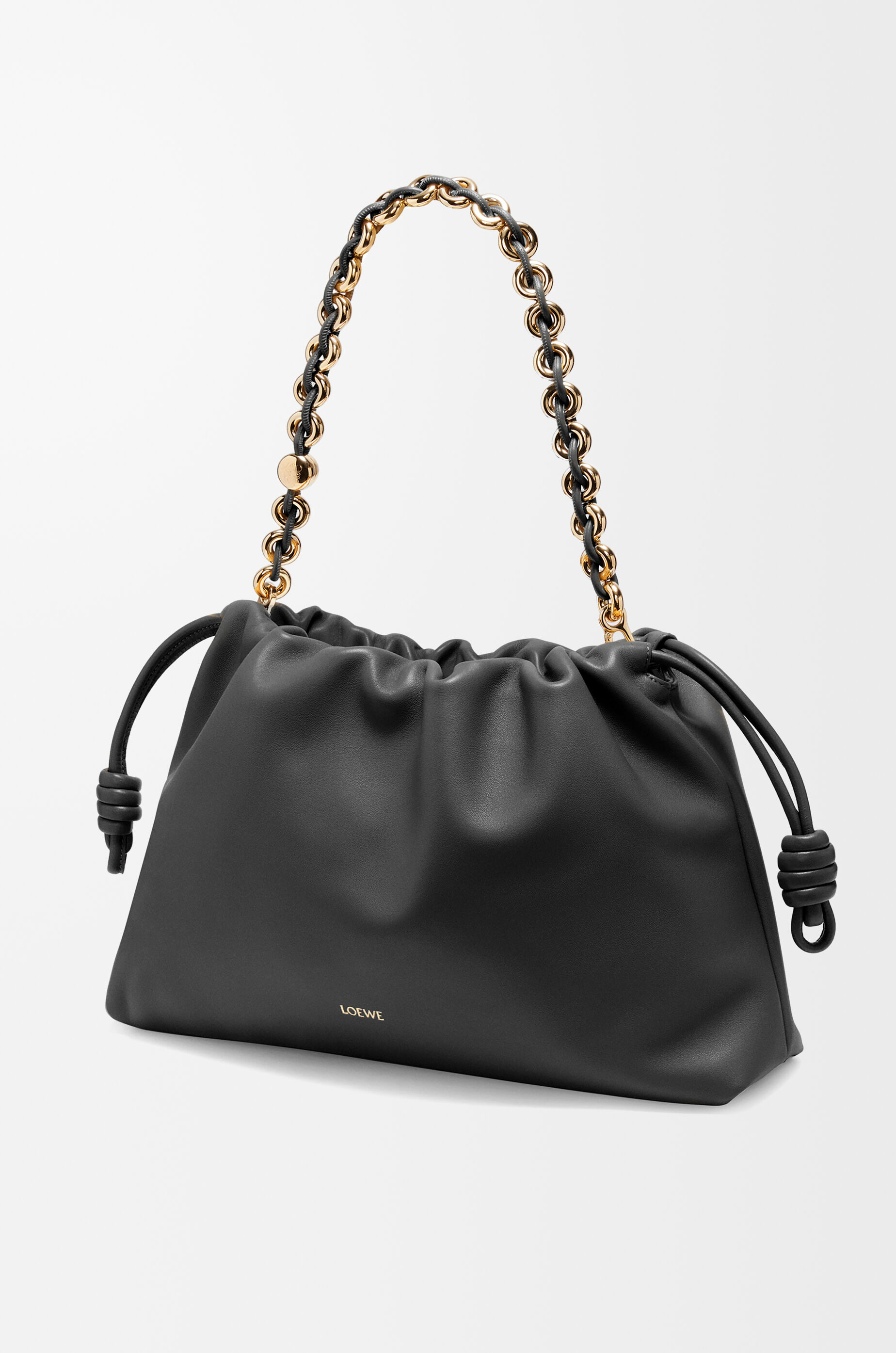 LOEWE Large Flamenco purse in mellow nappa lambskin Black