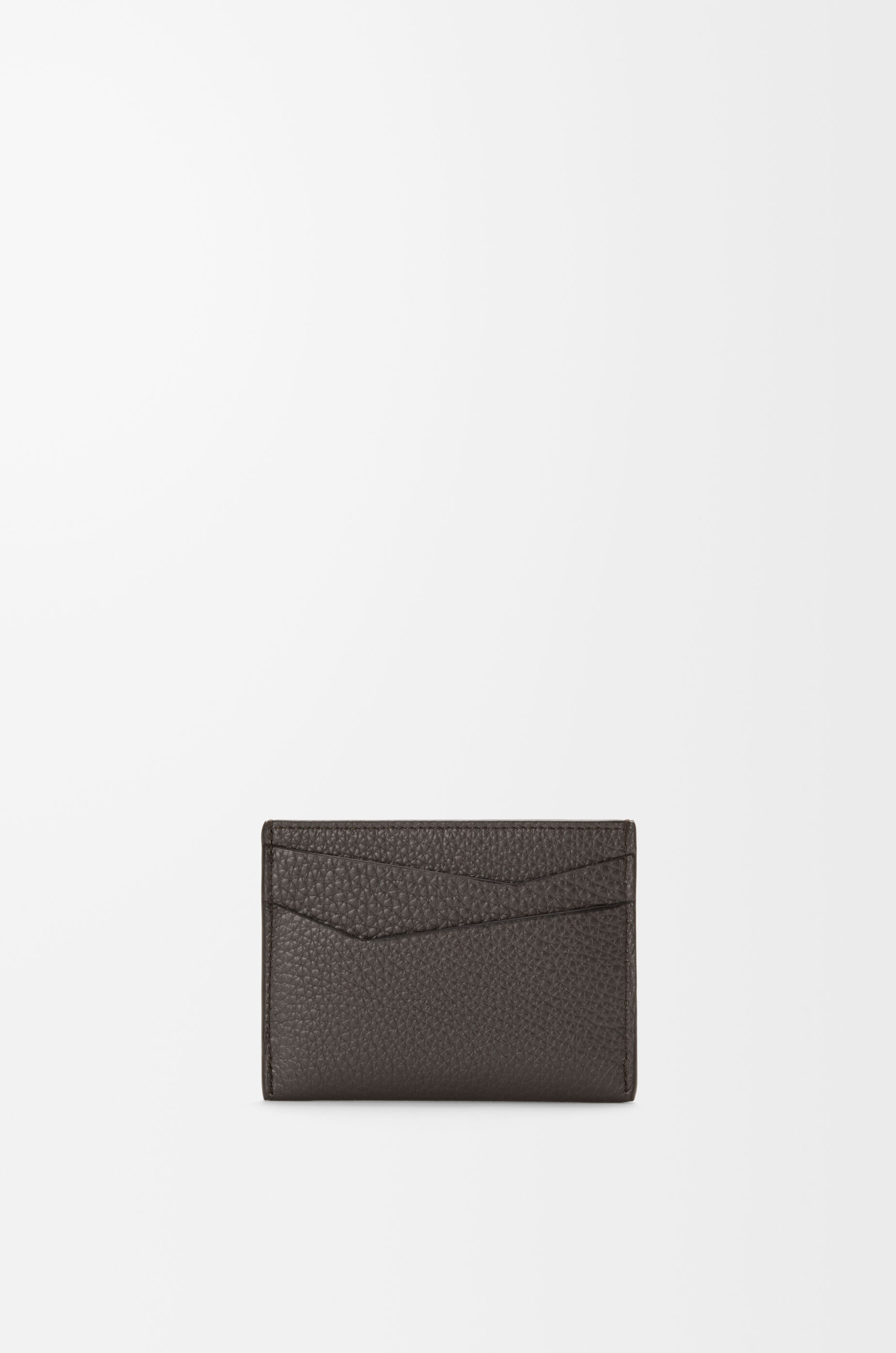 LOEWE Puzzle plain cardholder in supple grained calfskin Dark Grey