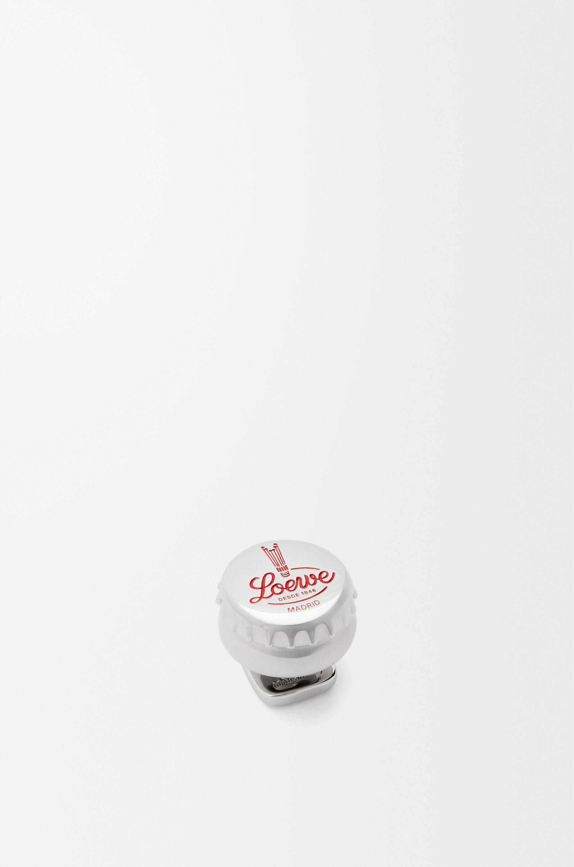 LOEWE Bottle cap pin Silver
