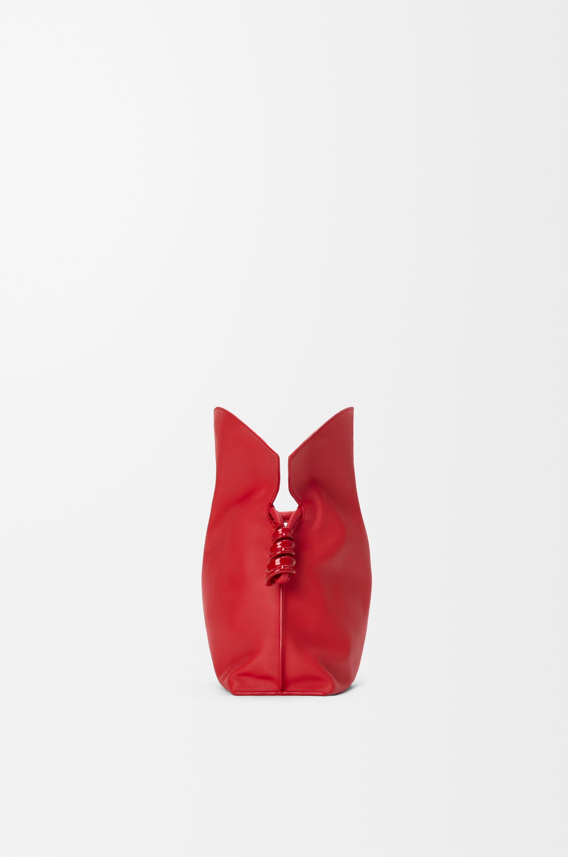 LOEWE Medium Coil Flamenco clutch in nappa calfskin Scarlet Red