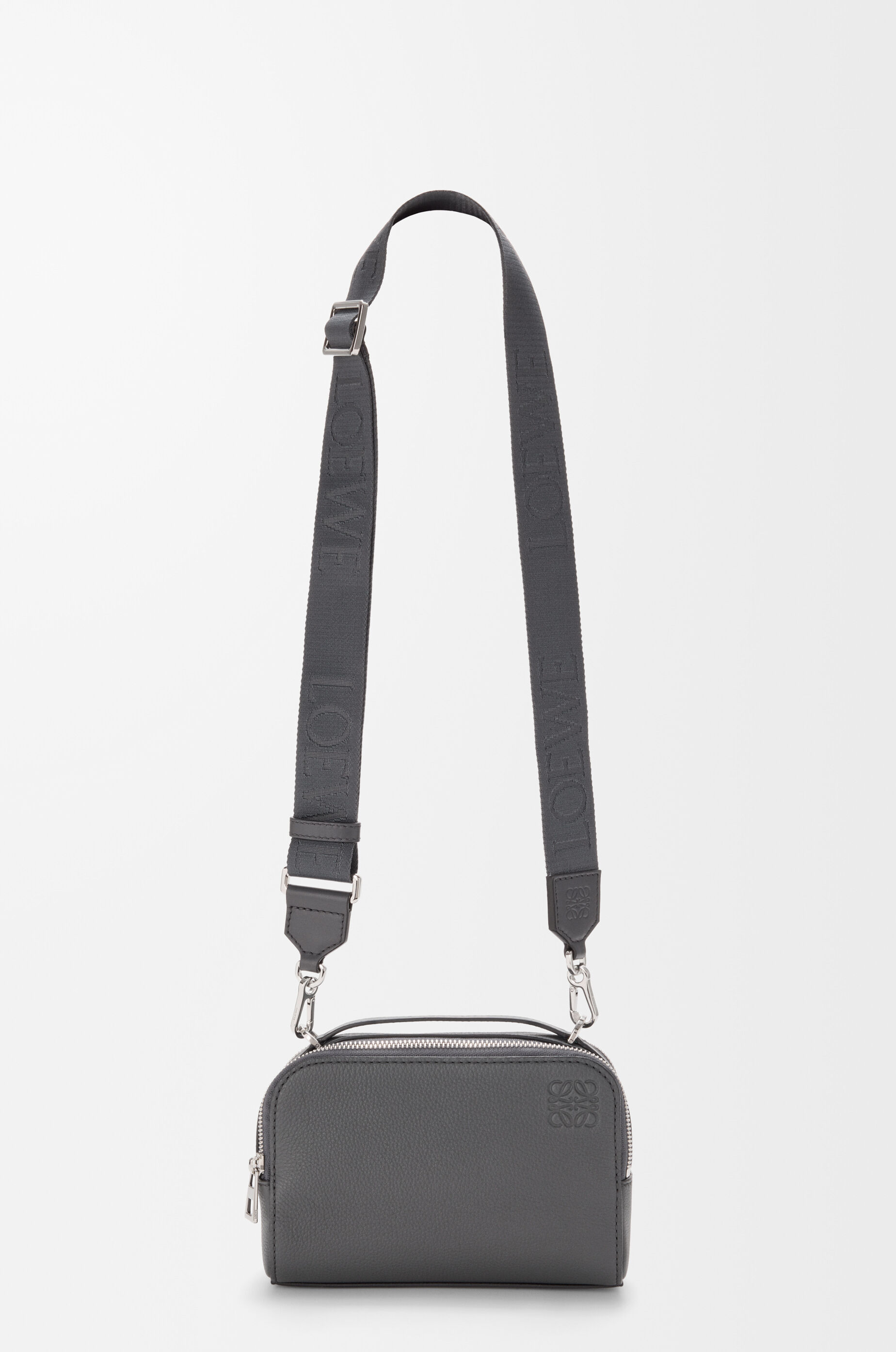 LOEWE Mini crossbody camera bag in soft grained calfskin Anthracite