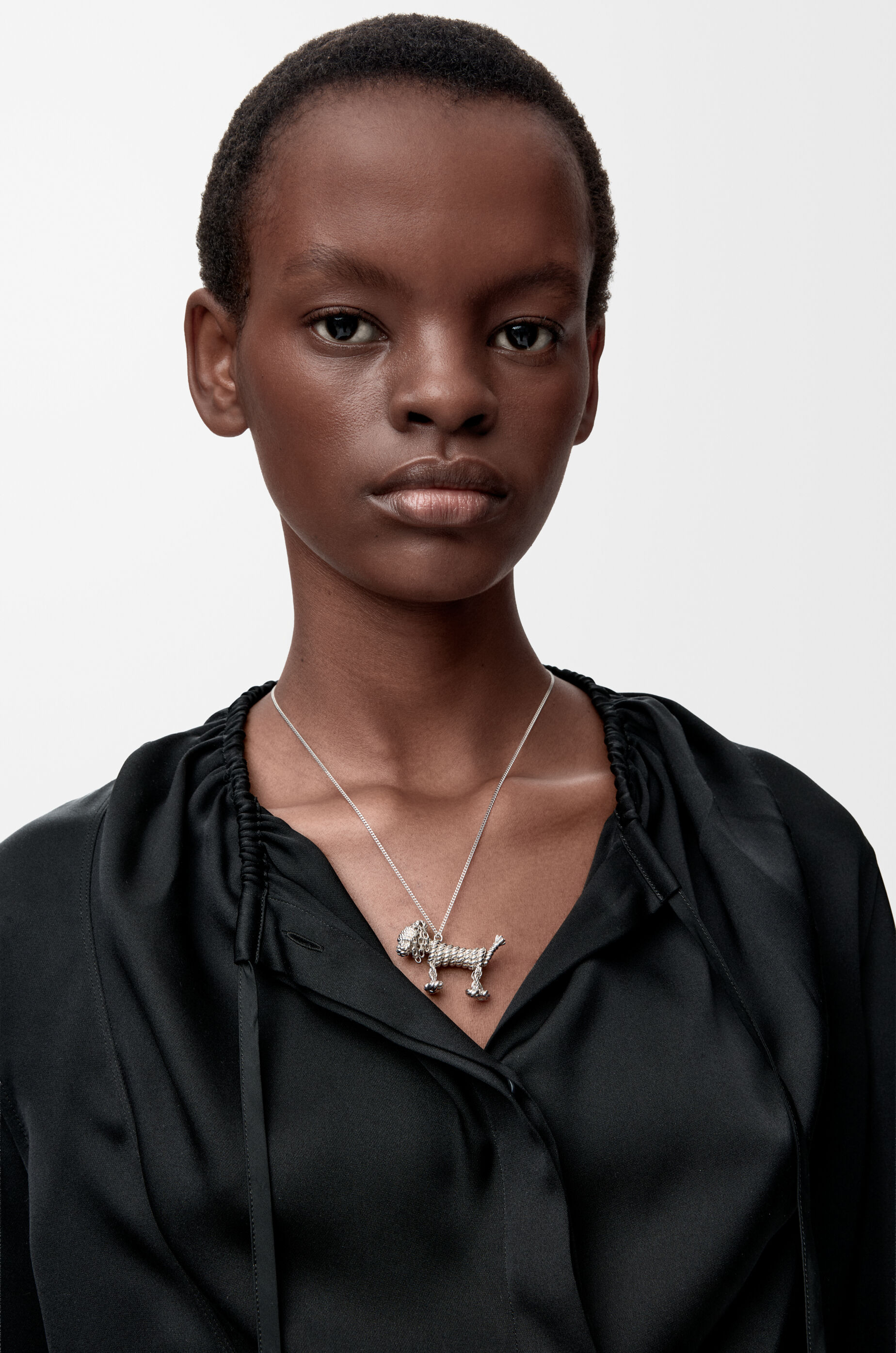 LOEWE Sausage dog necklace Silver