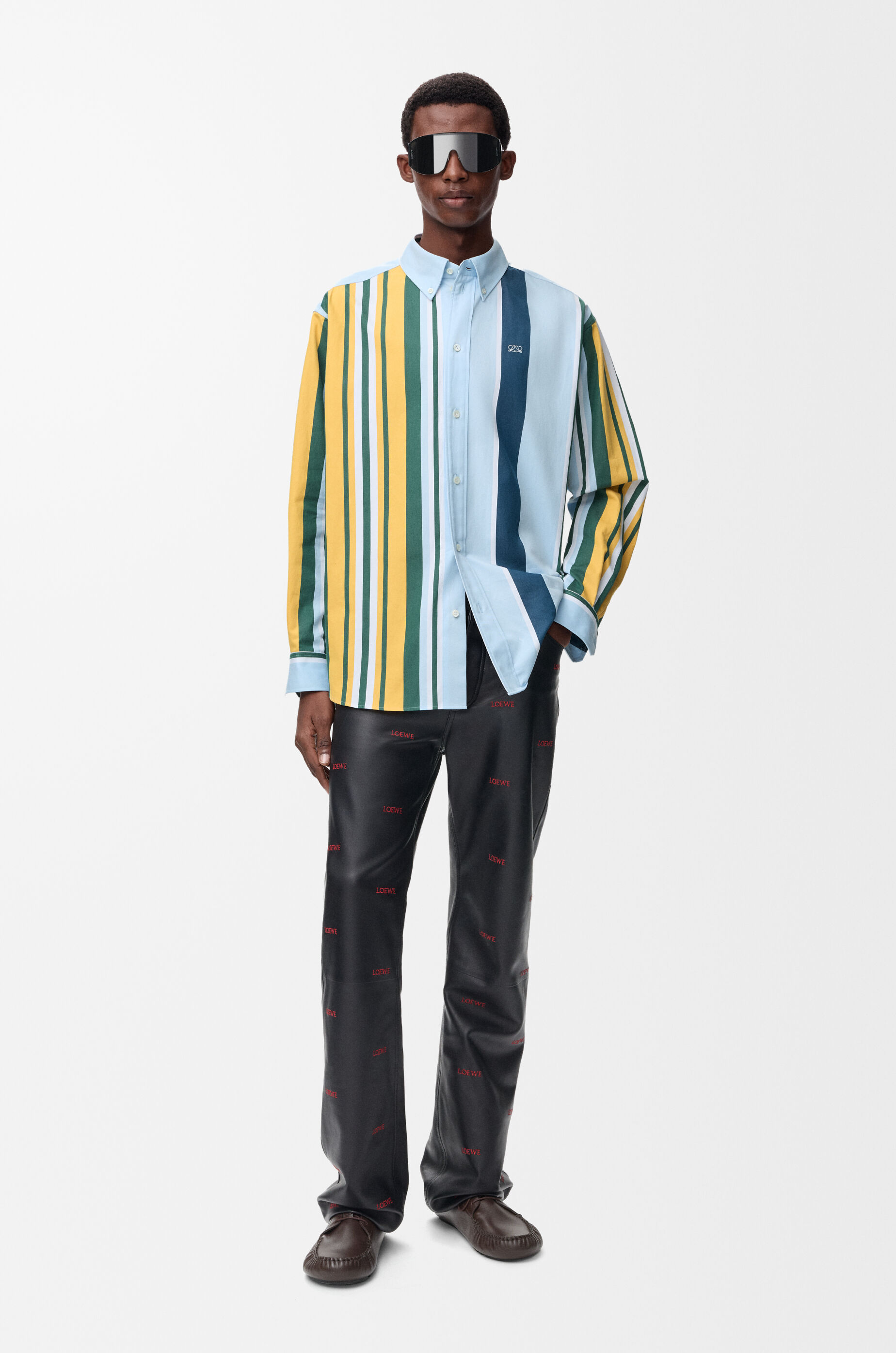 LOEWE Shirt in cotton Yellow/Multicolor