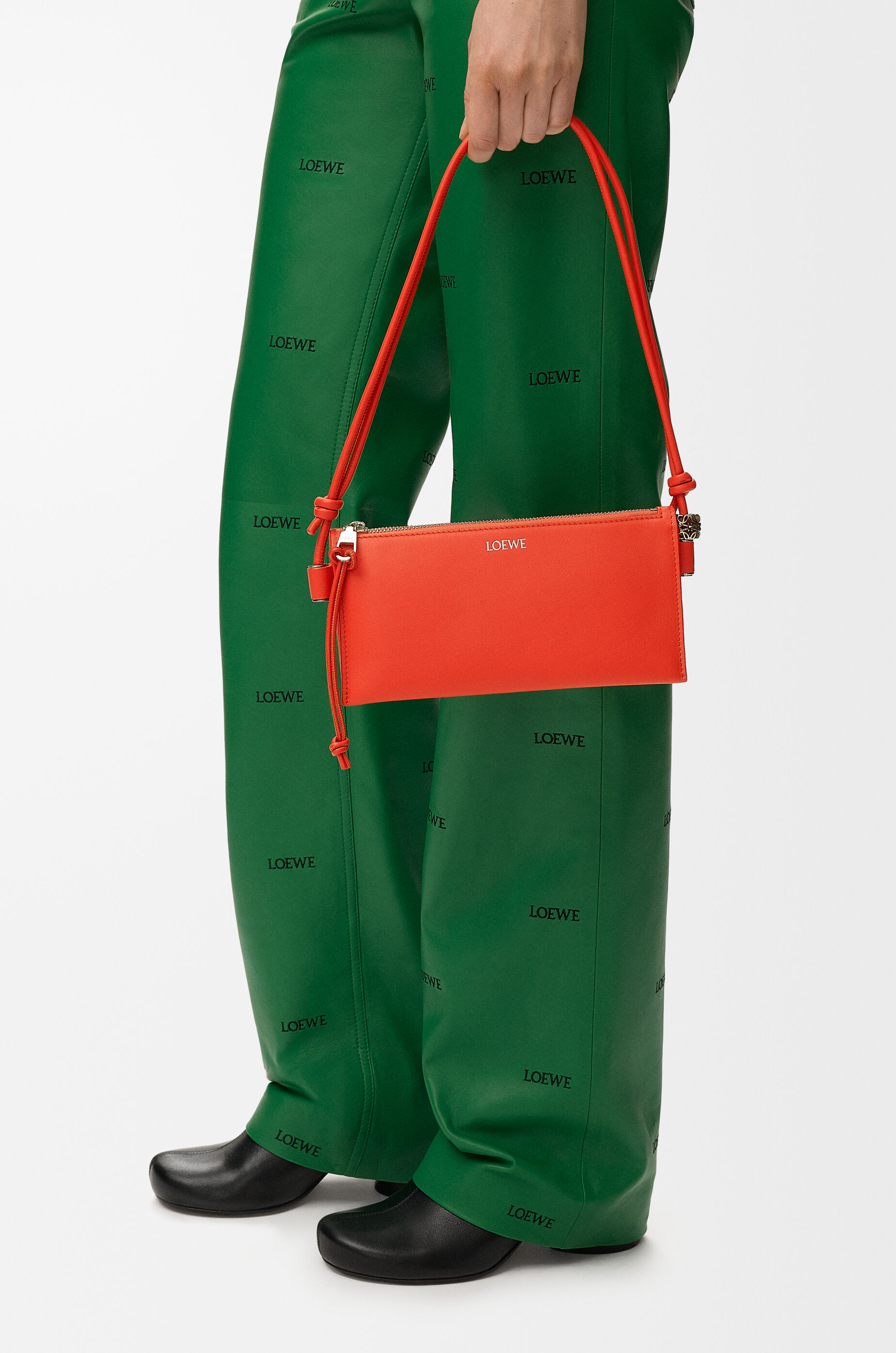 LOEWE Joya pouch in nappa calfskin Sunrise Orange