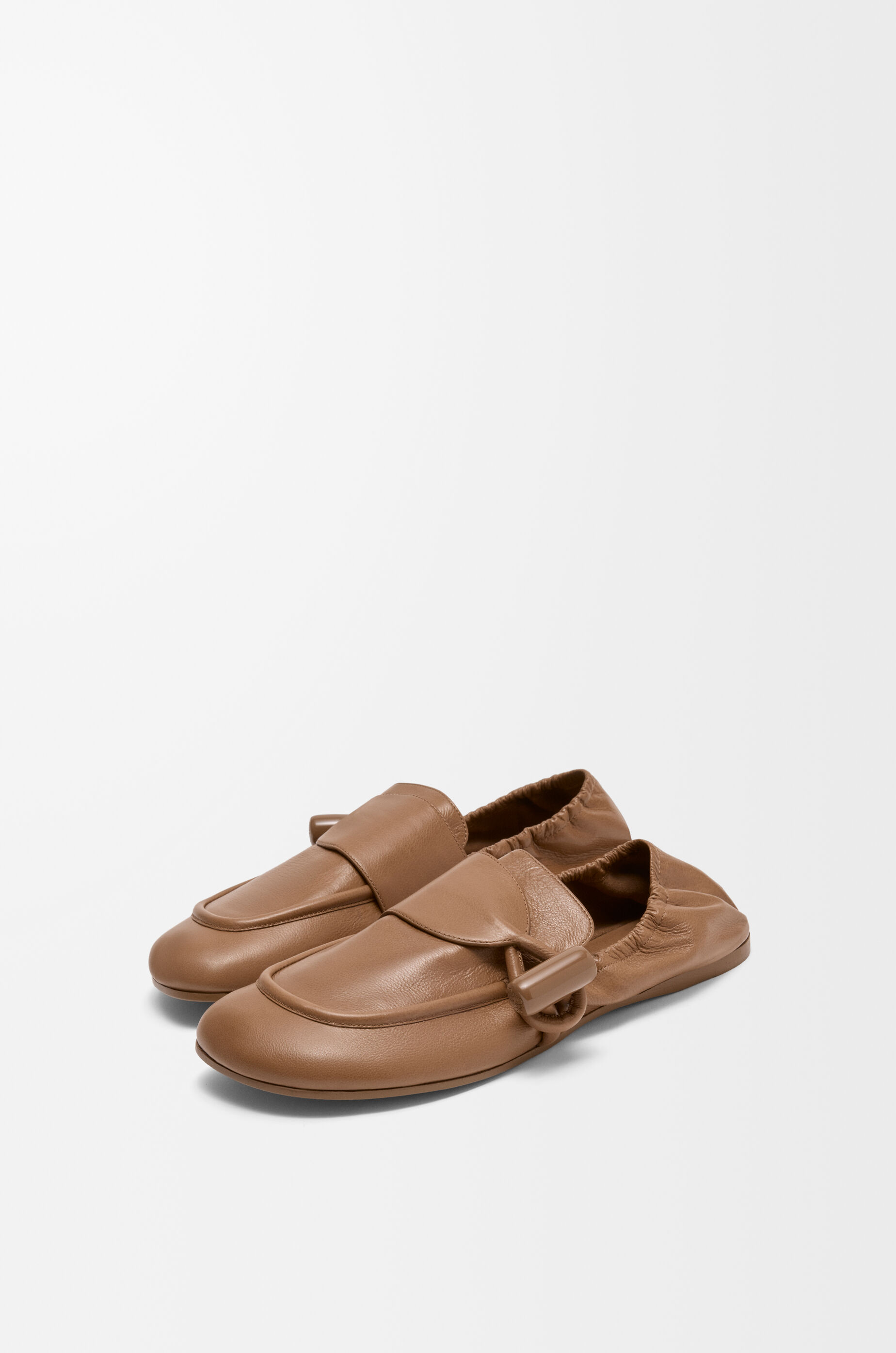LOEWE Toggle loafer in shiny smooth calfskin Oak
