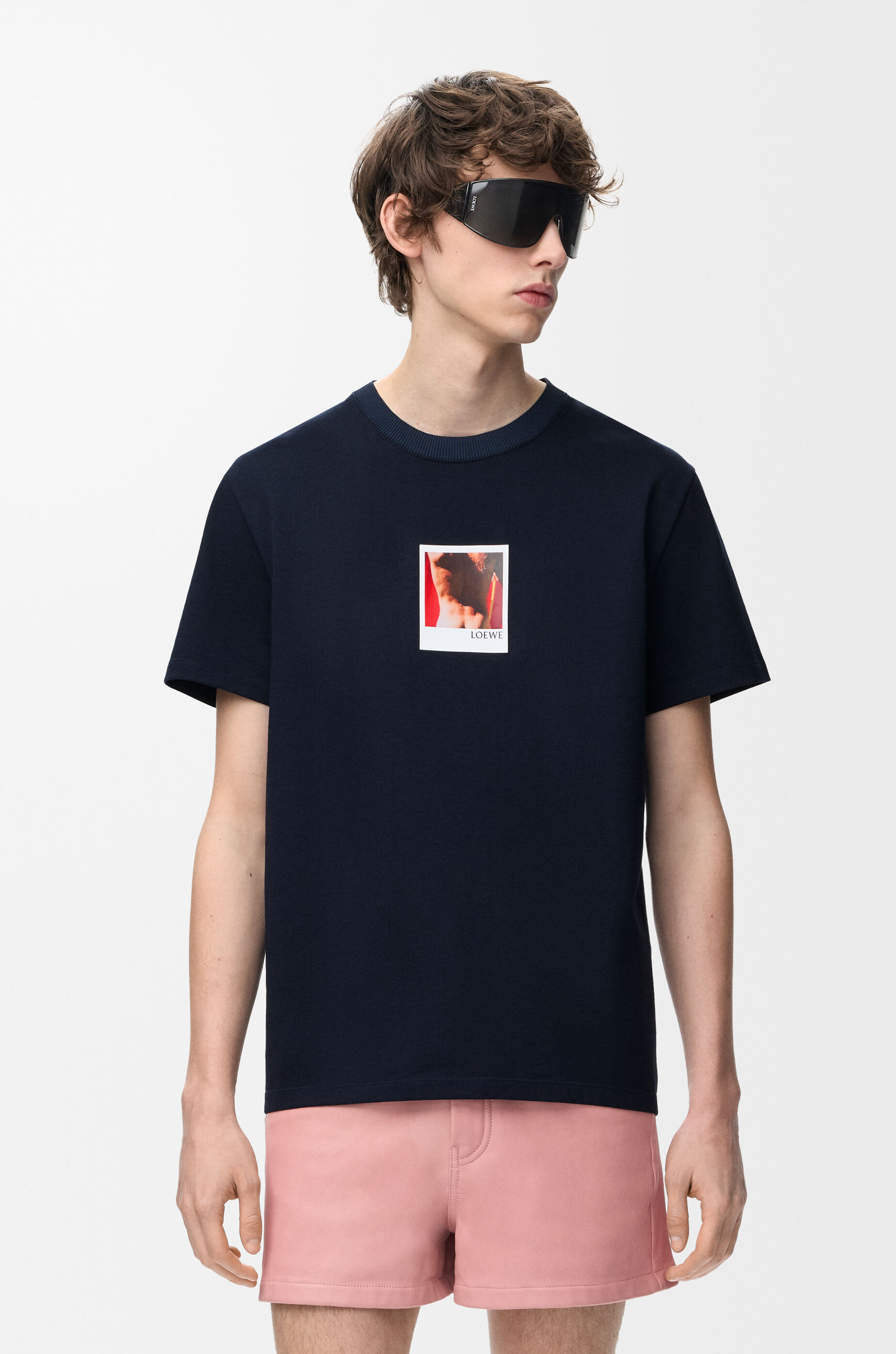 LOEWE T-shirt in cotton Navy/White